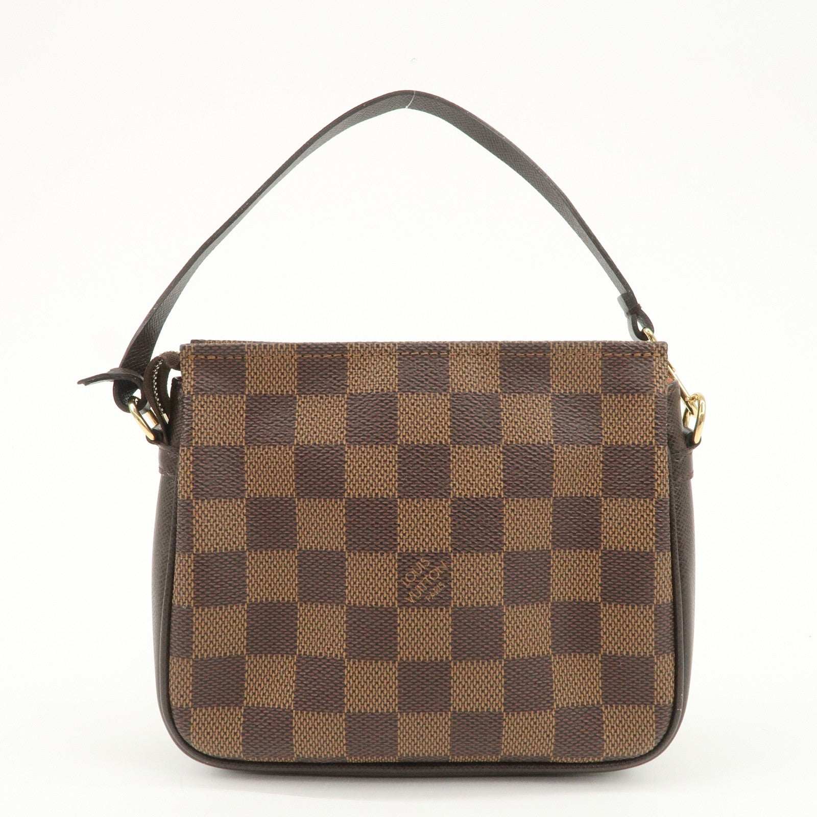 Louis Vuitton Damier Trousse Makeup Accessory Pouch Brown N51982 Used