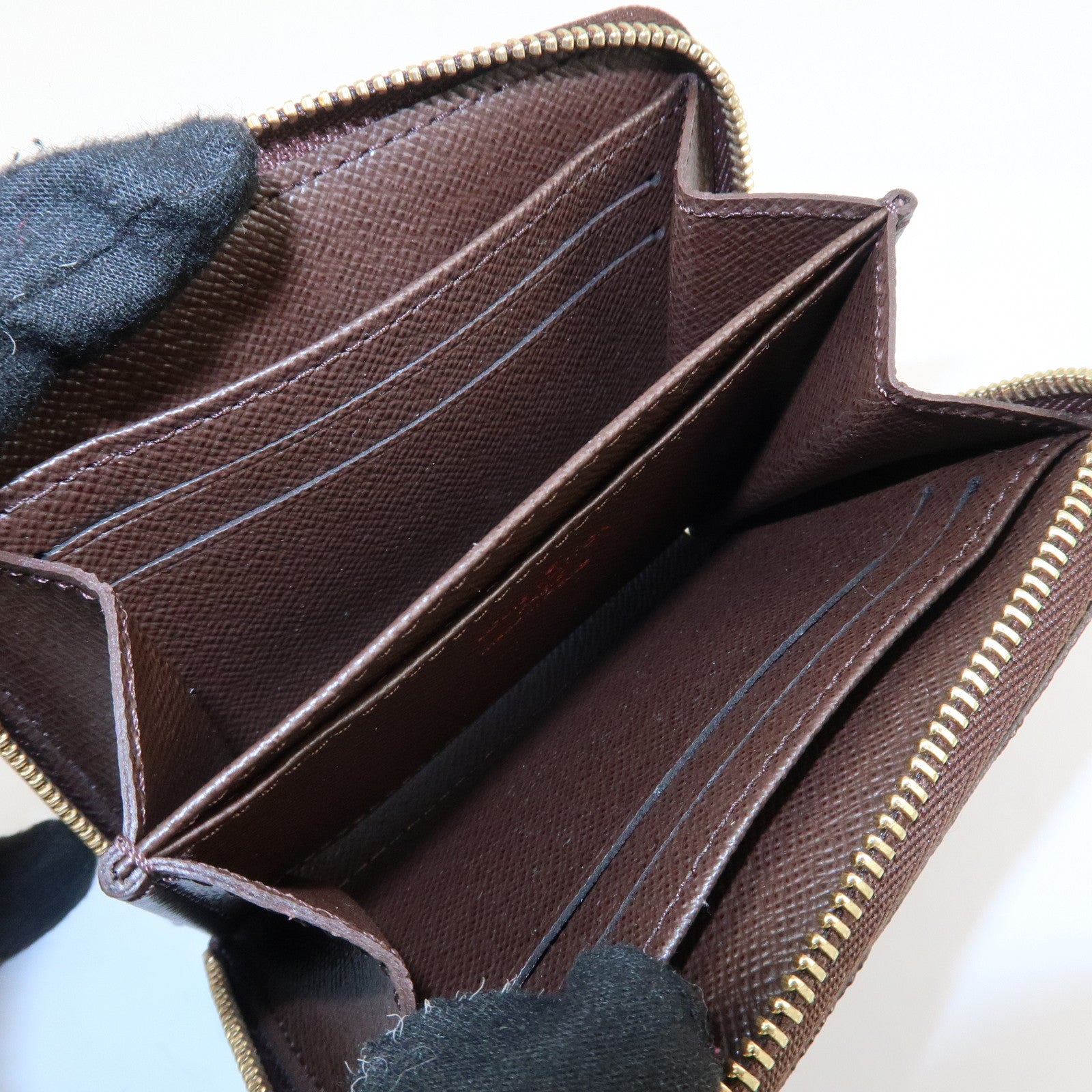 Louis Vuitton Damier Zippy Coin Purse Coin Case Brown N63070 Used