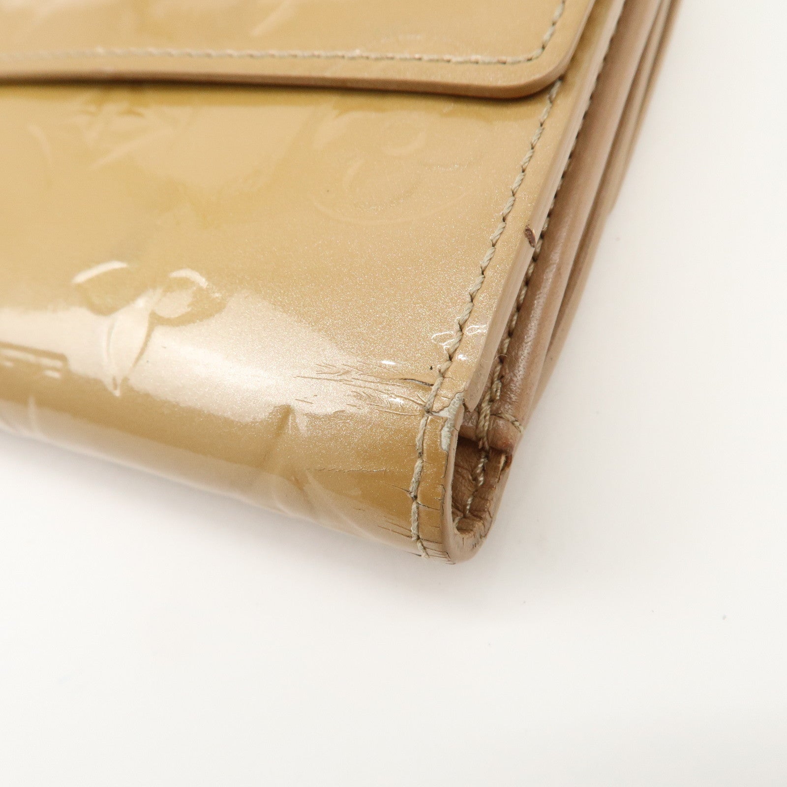 Louis Vuitton Epi Vernis Set Of 2 Leather Bi-fold Wallet Beige Lila Used