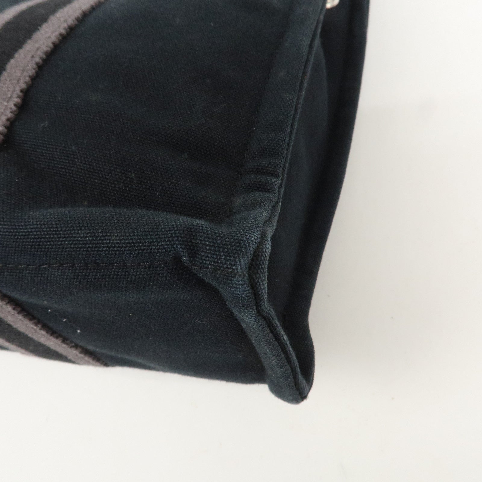 HERMES Fourre Tout PM Canvas Tote Bag Hand Bag Black
