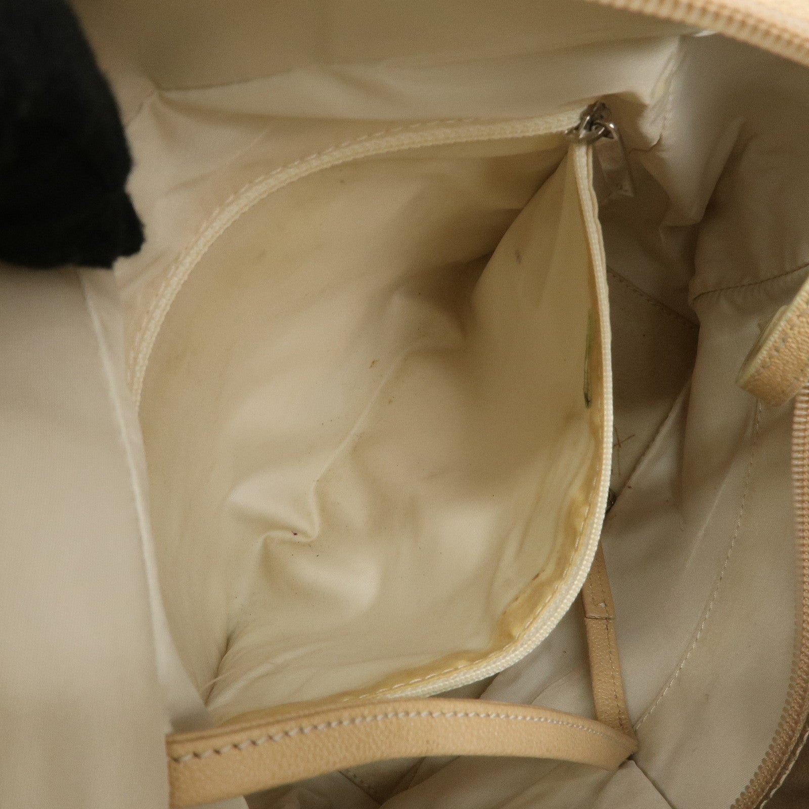 CHANEL Paris Biarritz PVC Canvas Leather Tote Bag PM A34208 Used