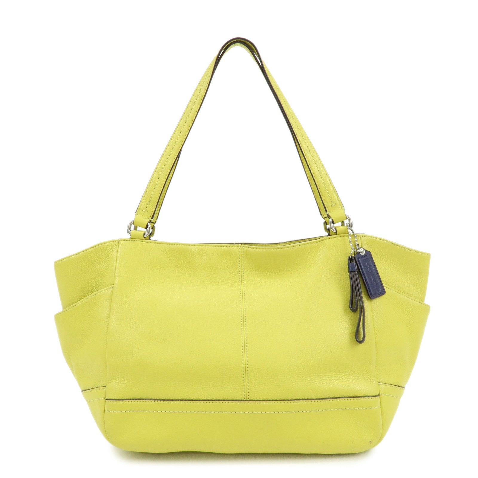 COACH Parker Leather Tote Bag Shoulder Bag Yellow