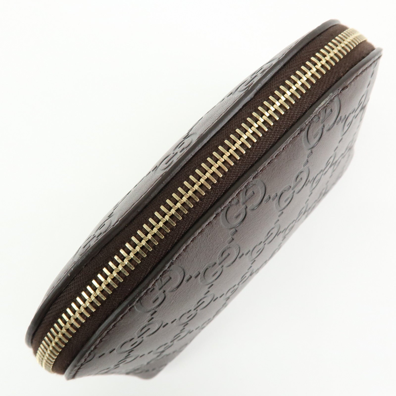 GUCCI Guccissima Leather Cosmetic Pouch Brown 141810