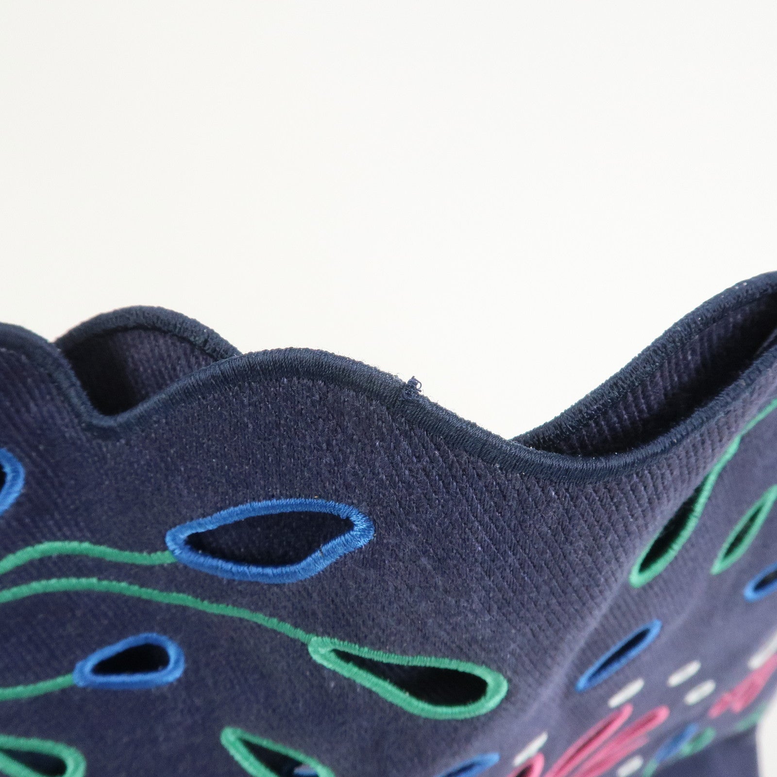 Chloe Kamilla Canvas Leather Tote Bag Shoulder Bag Navy Multicolor