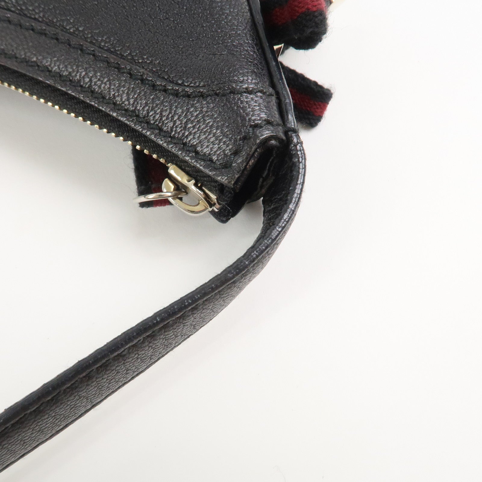 GUCCI Princy Sherry Leather Shoulder Bag Hand Bag Black 162882