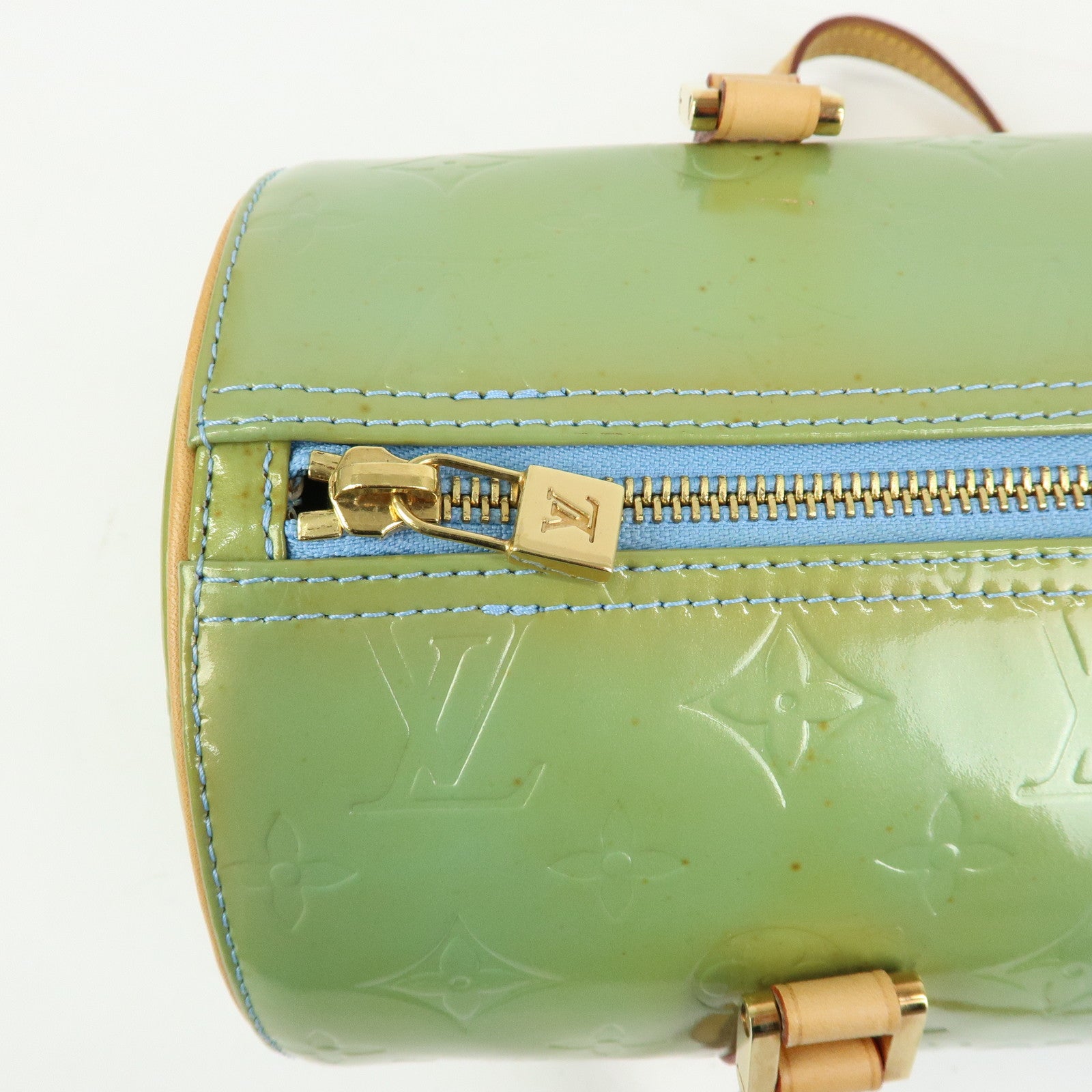 Louis Vuitton Monogram Vernis Bedford Hand Bag Baby Blue M91007