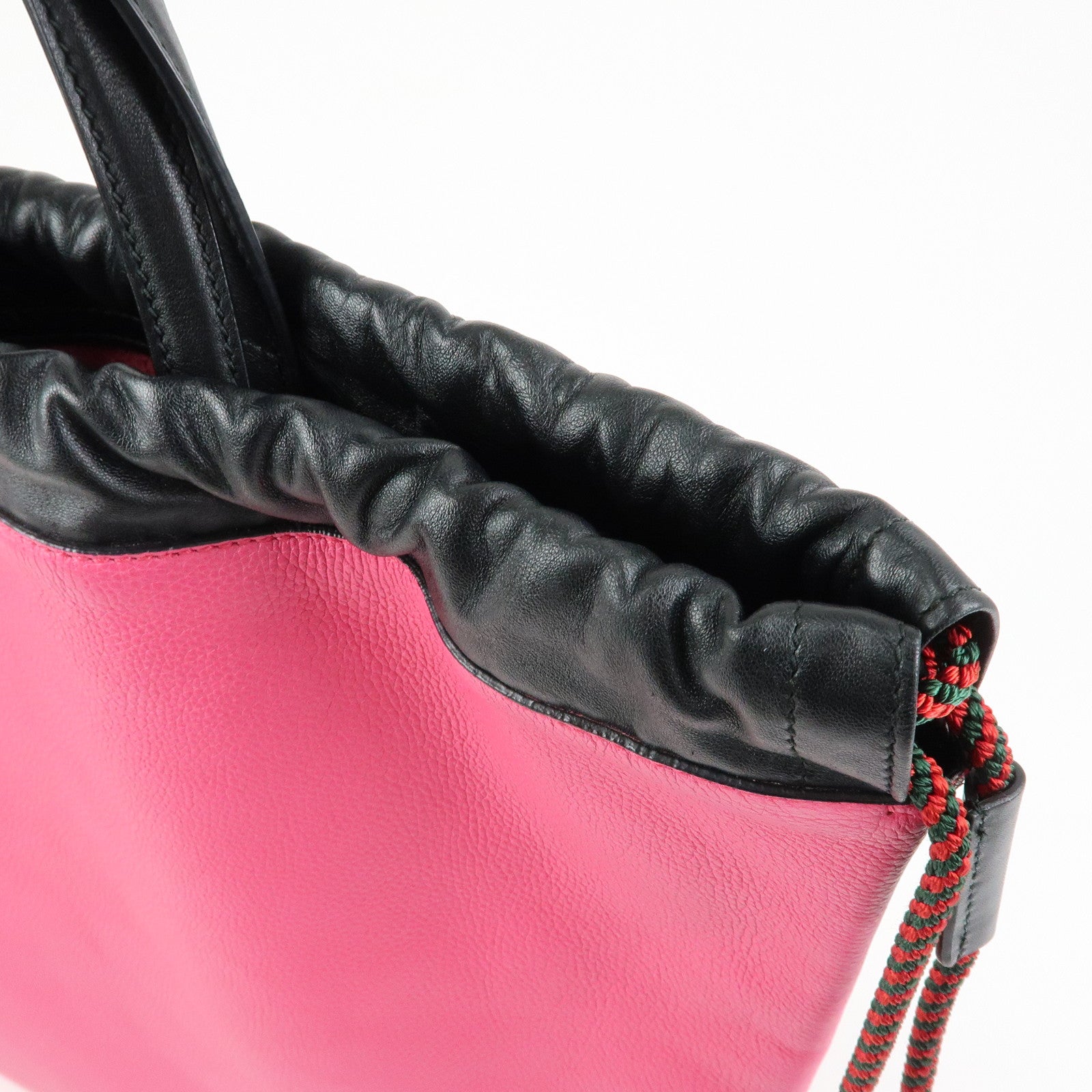 GUCCI Interlocking G Sherry Leather 2Way Bag Backpack Pink 494053