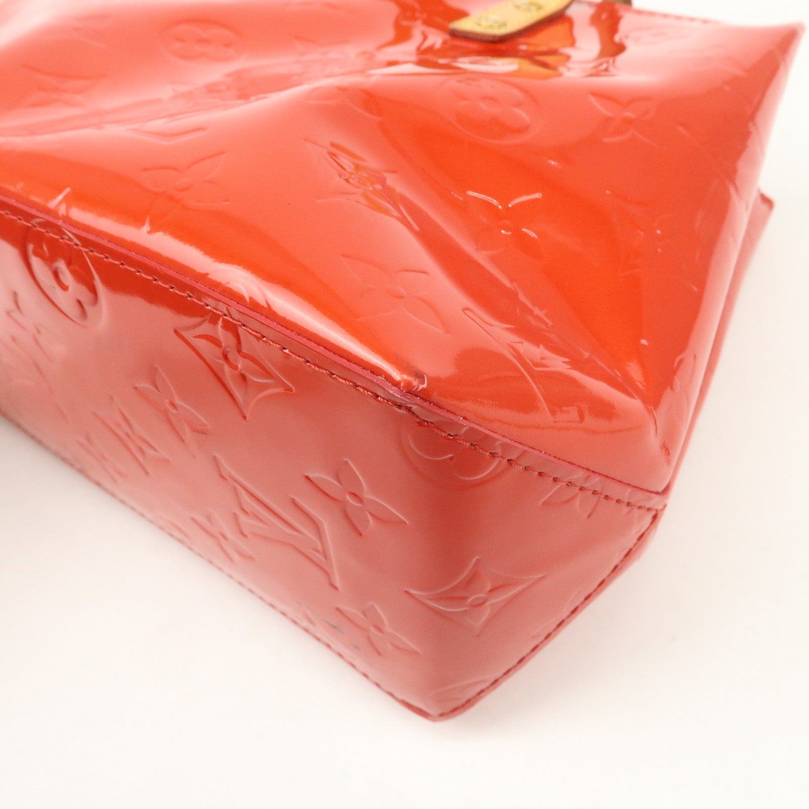 Louis Vuitton Monogram Vernis Lead PM Hand Bag Rouge M91088 Used