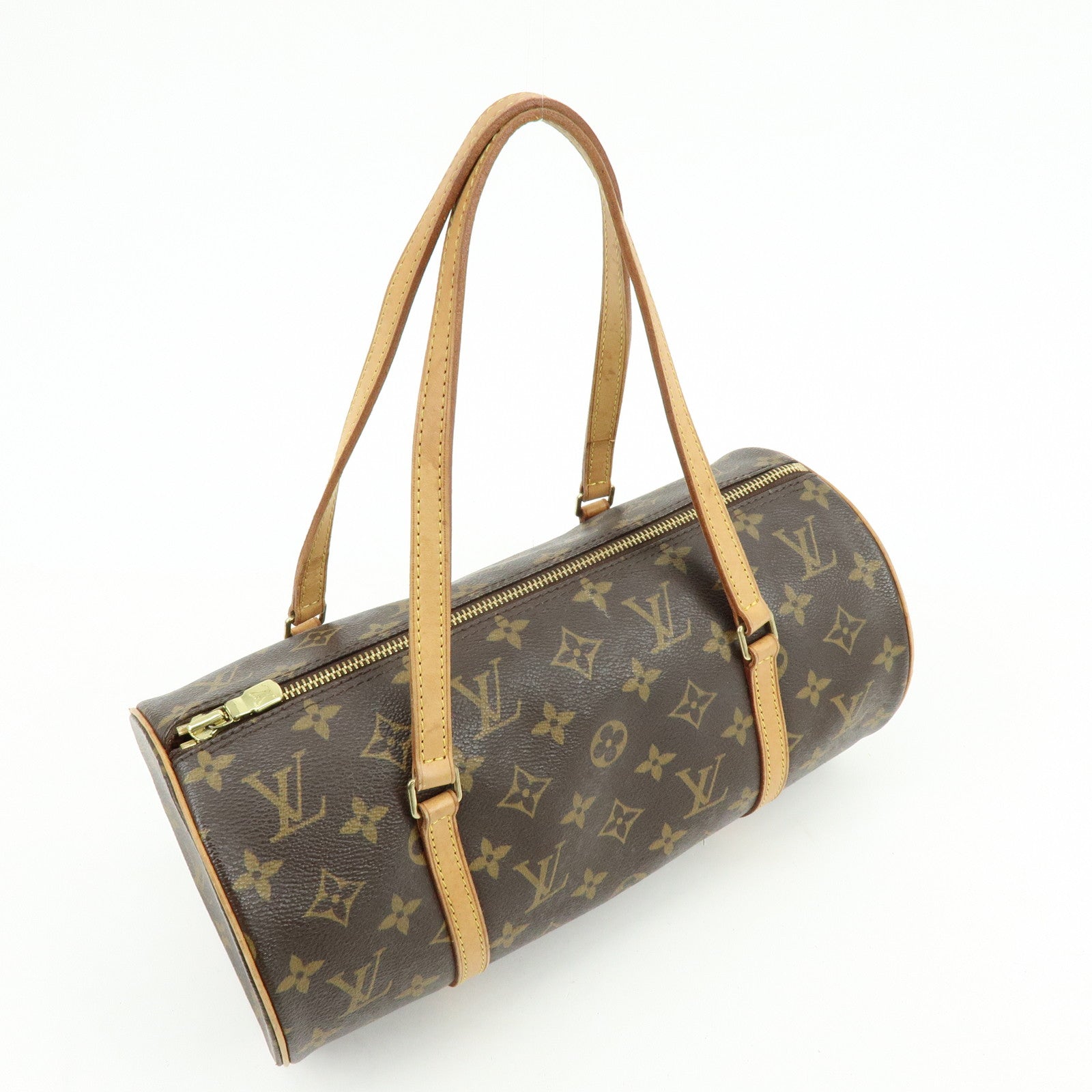 Louis Vuitton Monogram Papillon 30 Hand Bag Brown M51385