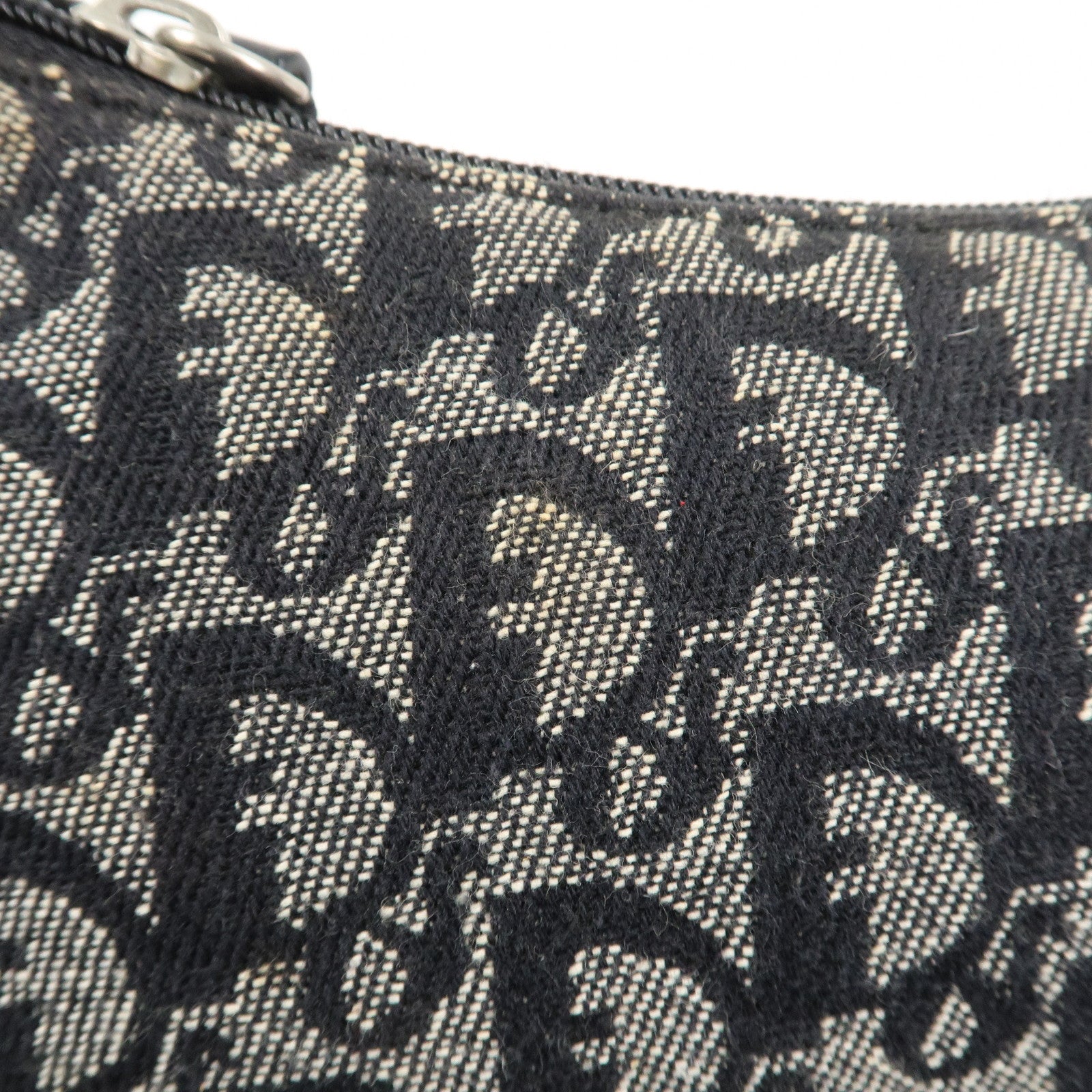 Christian Dior Trotter Canvas Leather Shoulder Bag Hand Bag Black Used