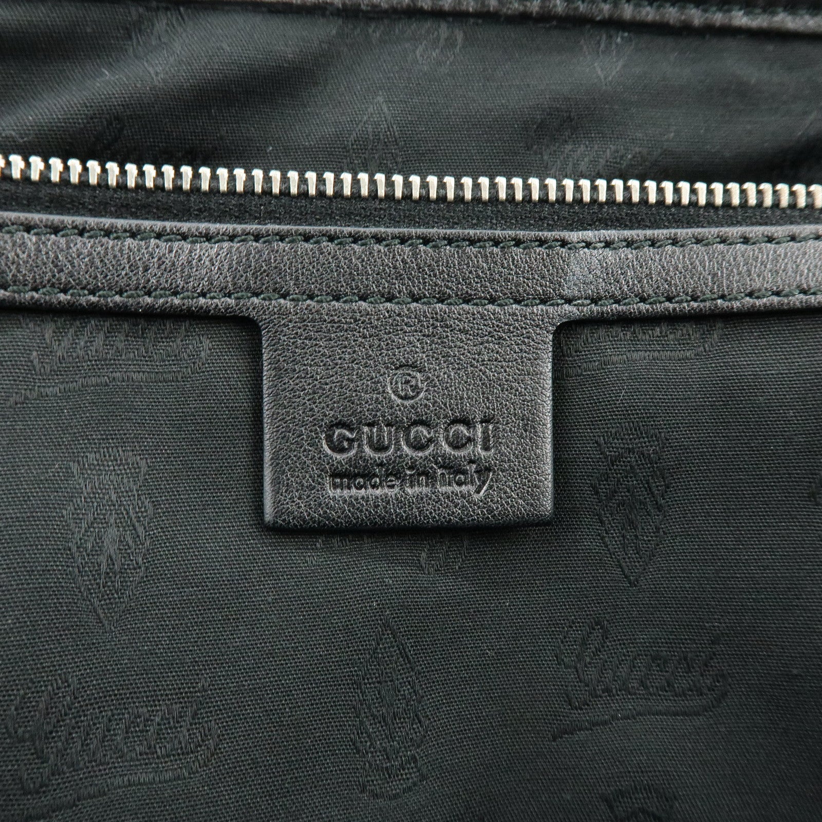 GUCCI Logo Guccissima Leather Tote Bag Shoulder Bag Black 232957