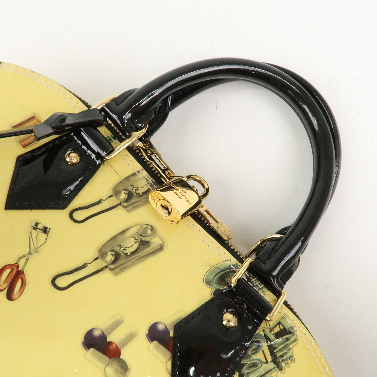 Louis Vuitton Monogram Vernis Sticker Alma PM Hand Bag M50466