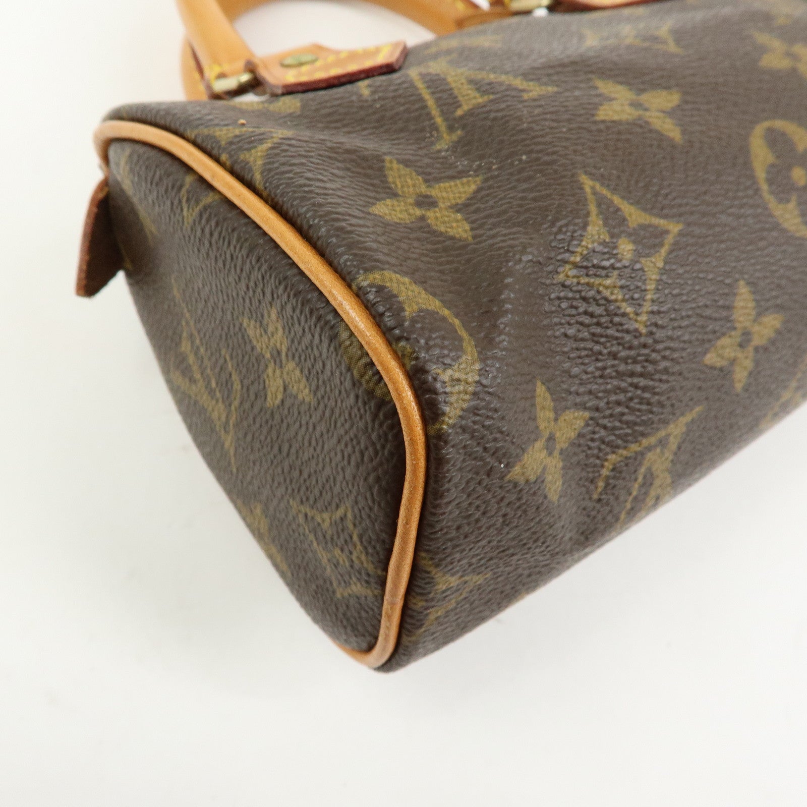 Louis Vuitton Monogram Mini Speedy Hand Bag & Strap Brown M41534