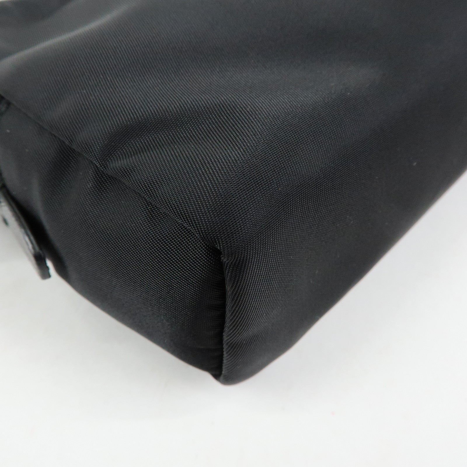 PRADA Triangle Logo Re-Nylon Saffiano Leather Cosmetic Pouch 1NE693