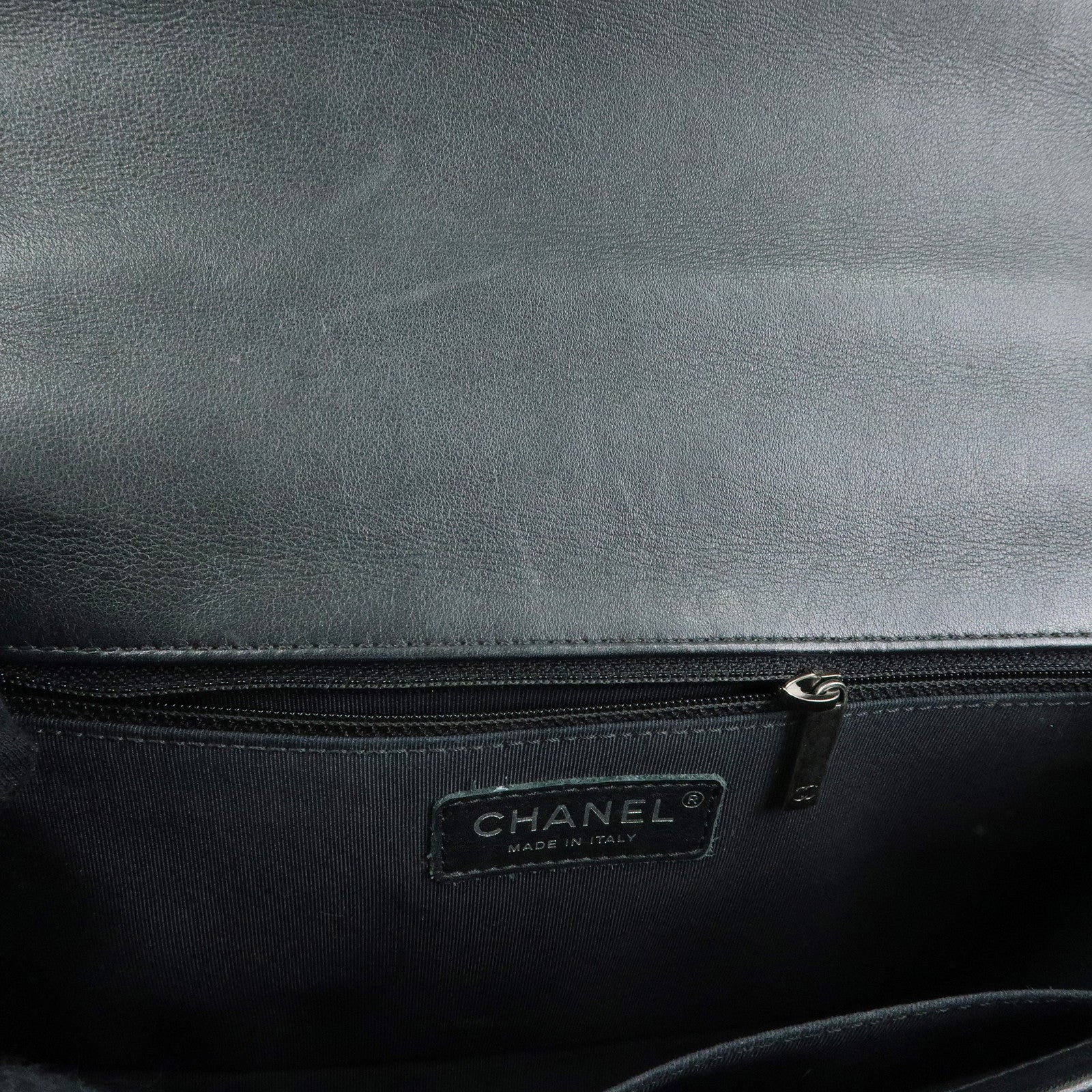 CHANEL Boy CHANEL Lamb Skin Chain Shoulder Bag Crossbody Bag Black