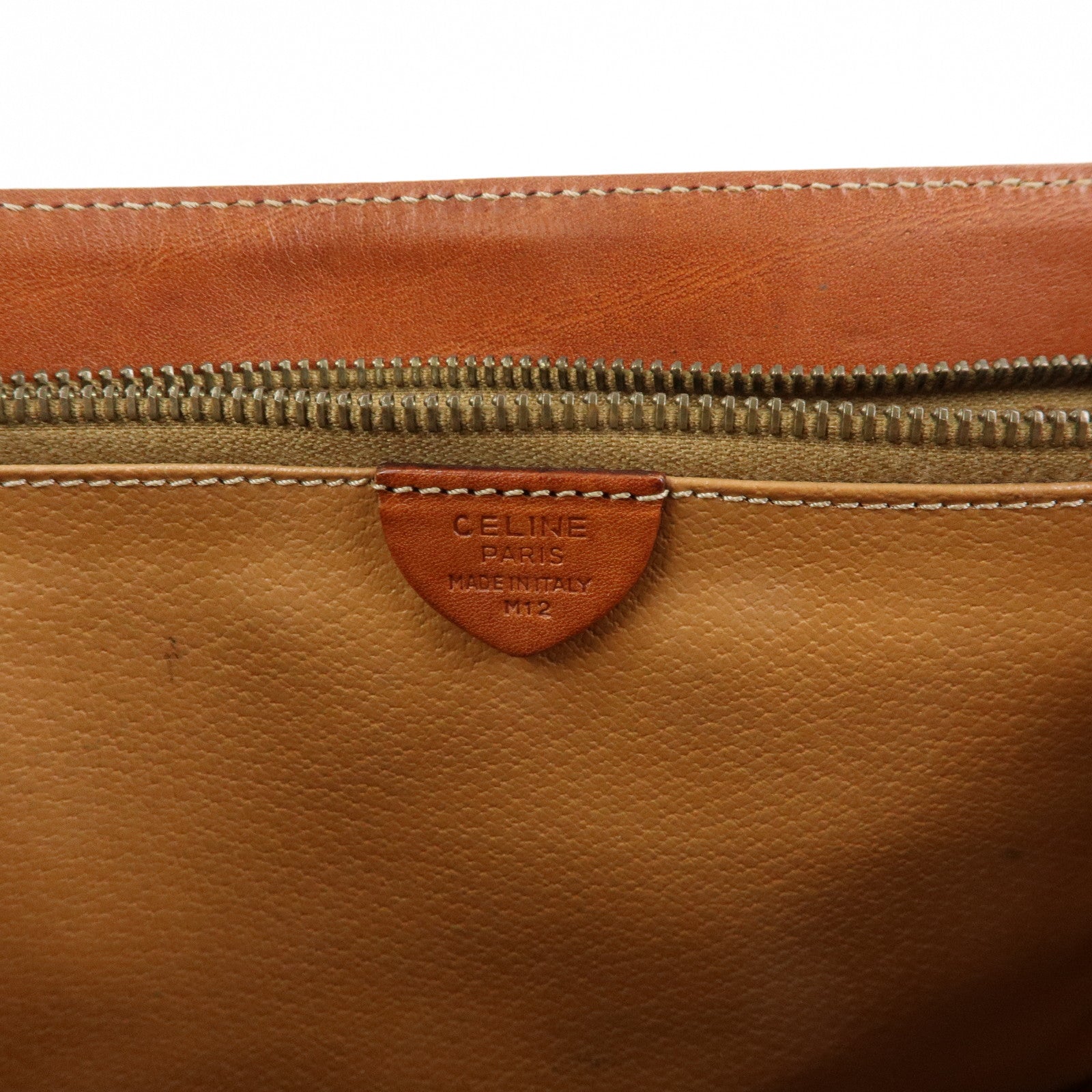 CELINE Macadam PVC Leather Shoulder Bag Tote Bag Brown