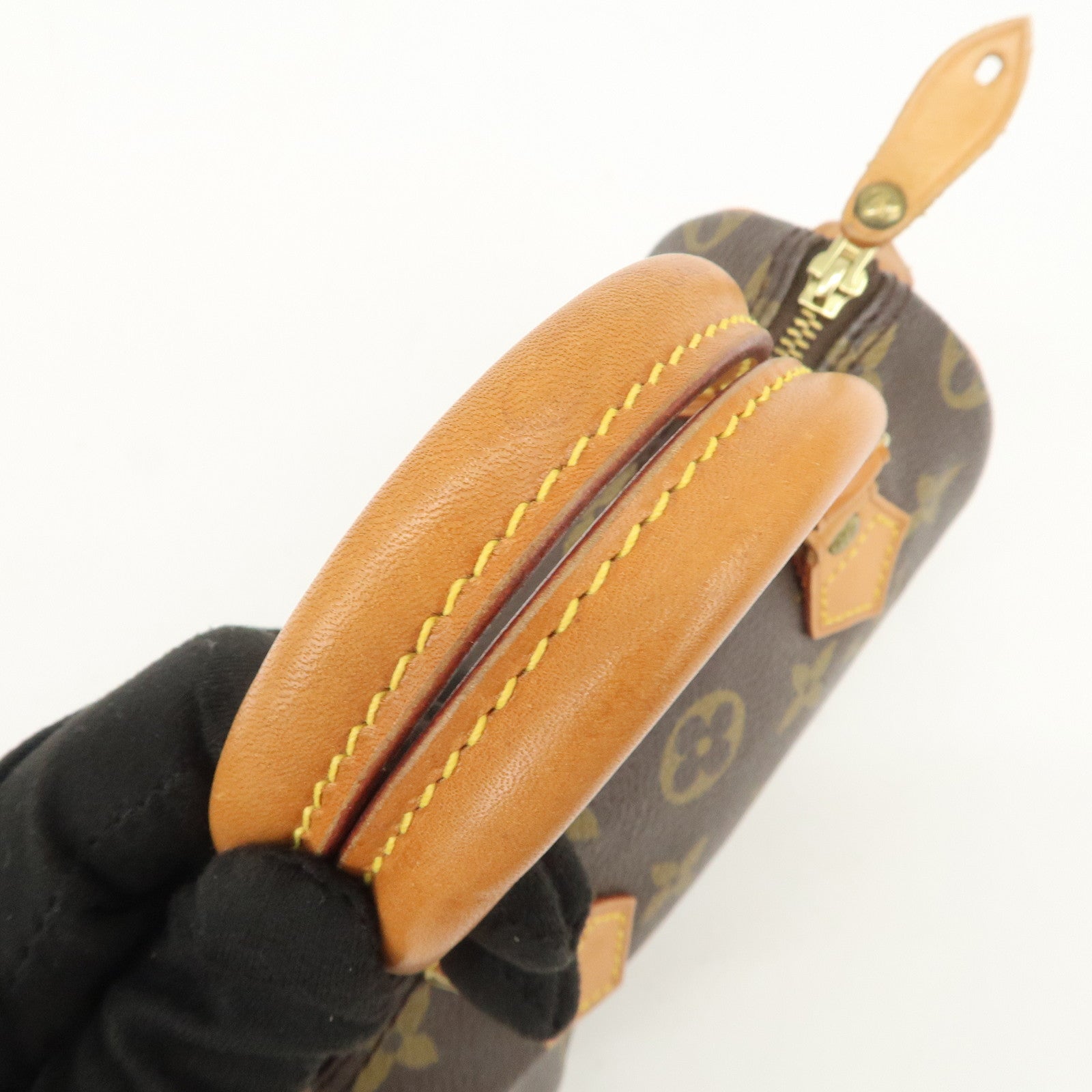 Louis Vuitton Monogram Mini Speedy Hand Bag Boston Bag Brown M41534