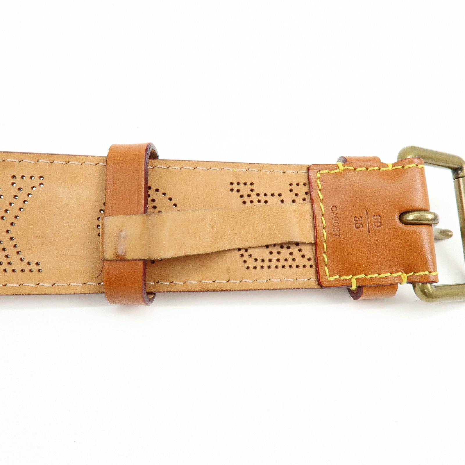 Louis Vuitton Monogram Ceinture Perforee Belt 90/36 Brown M6939
