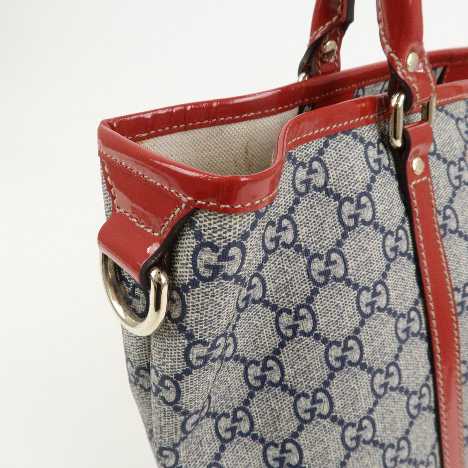 GUCCI JOY Collection GG Supreme PVC Patent Leather Tote Bag 197953