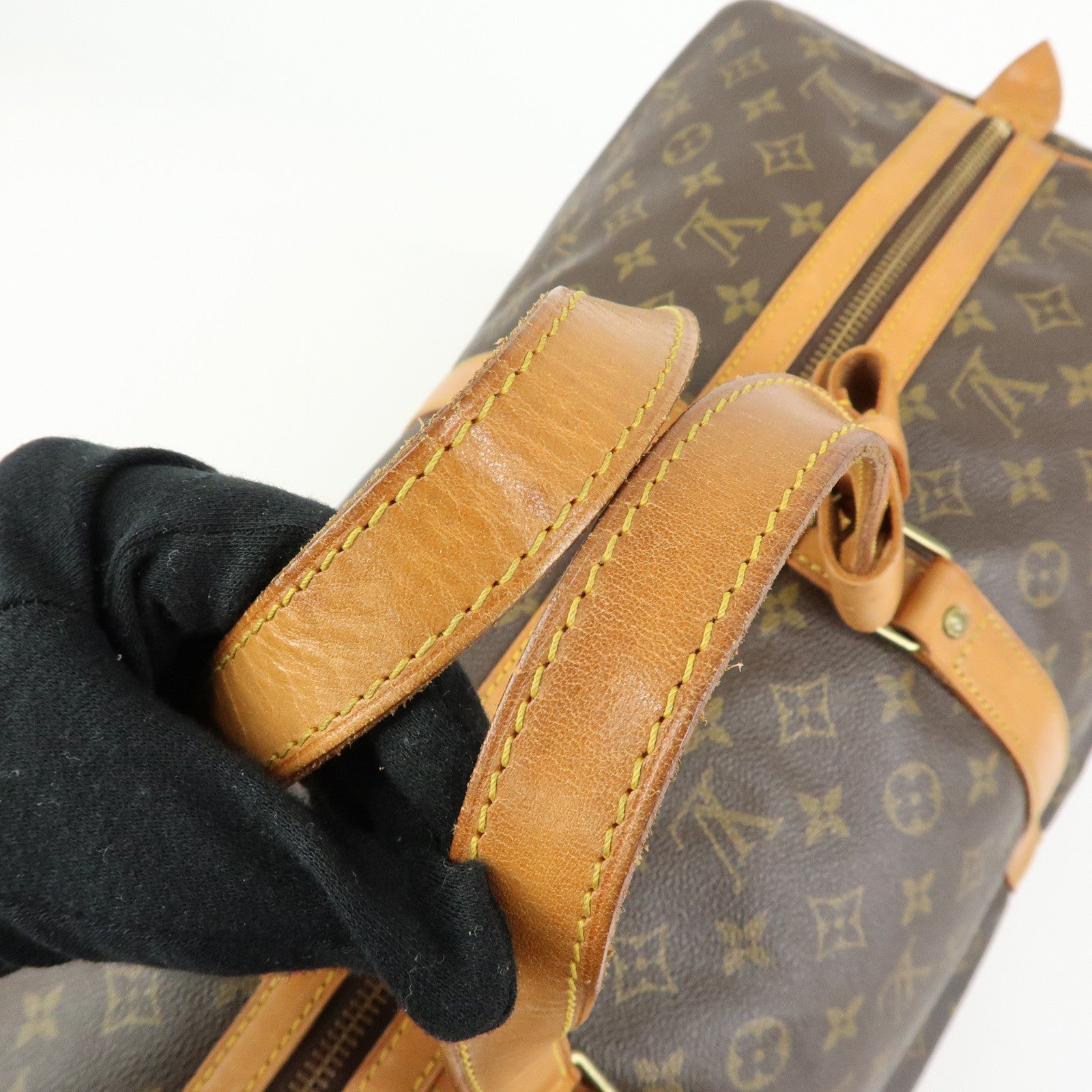 Louis Vuitton Monogram Sac Souple 55 Boston Bag Brown M41622