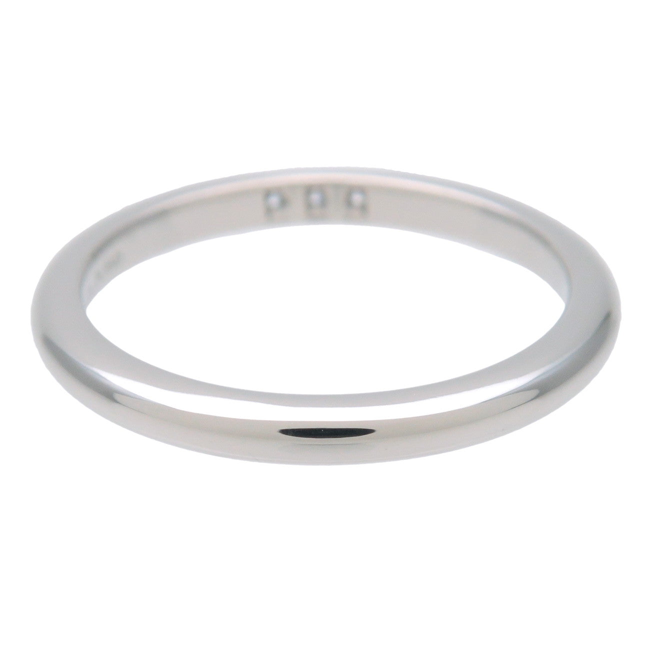 Tiffany & Co Classic Band 3P Diamond Ring PT950 #8 Platinum