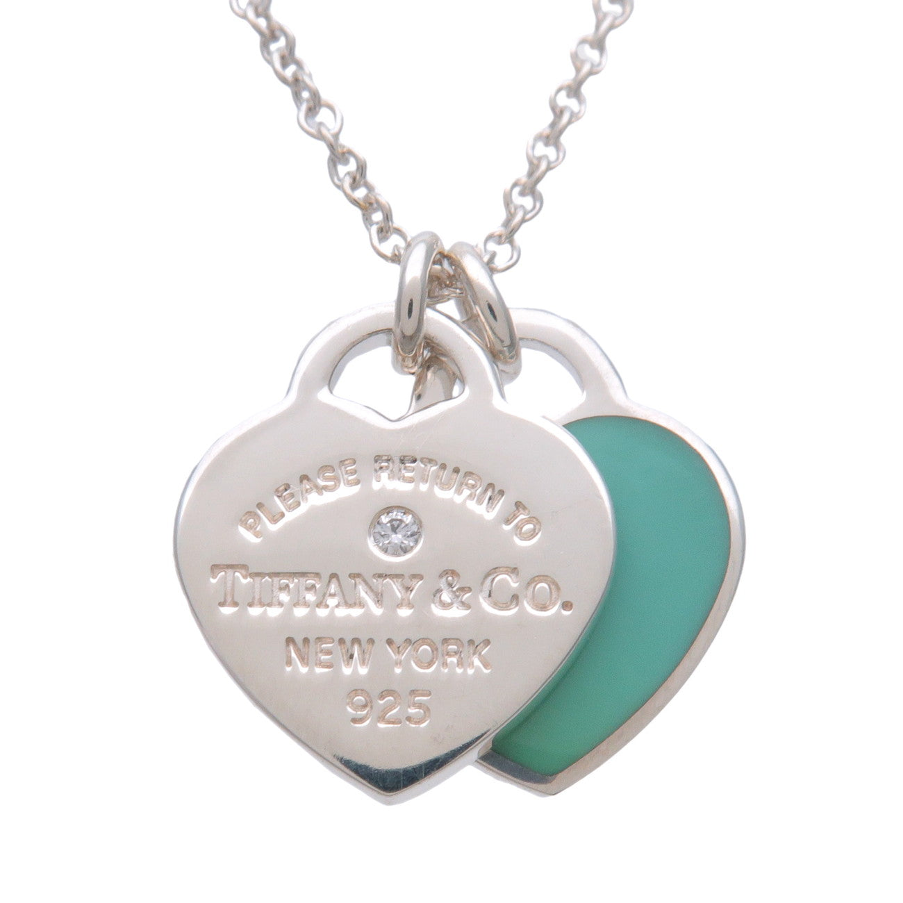 Tiffany & Co Return to Tiffany Mini Heart Tag 1P Diamond Necklace