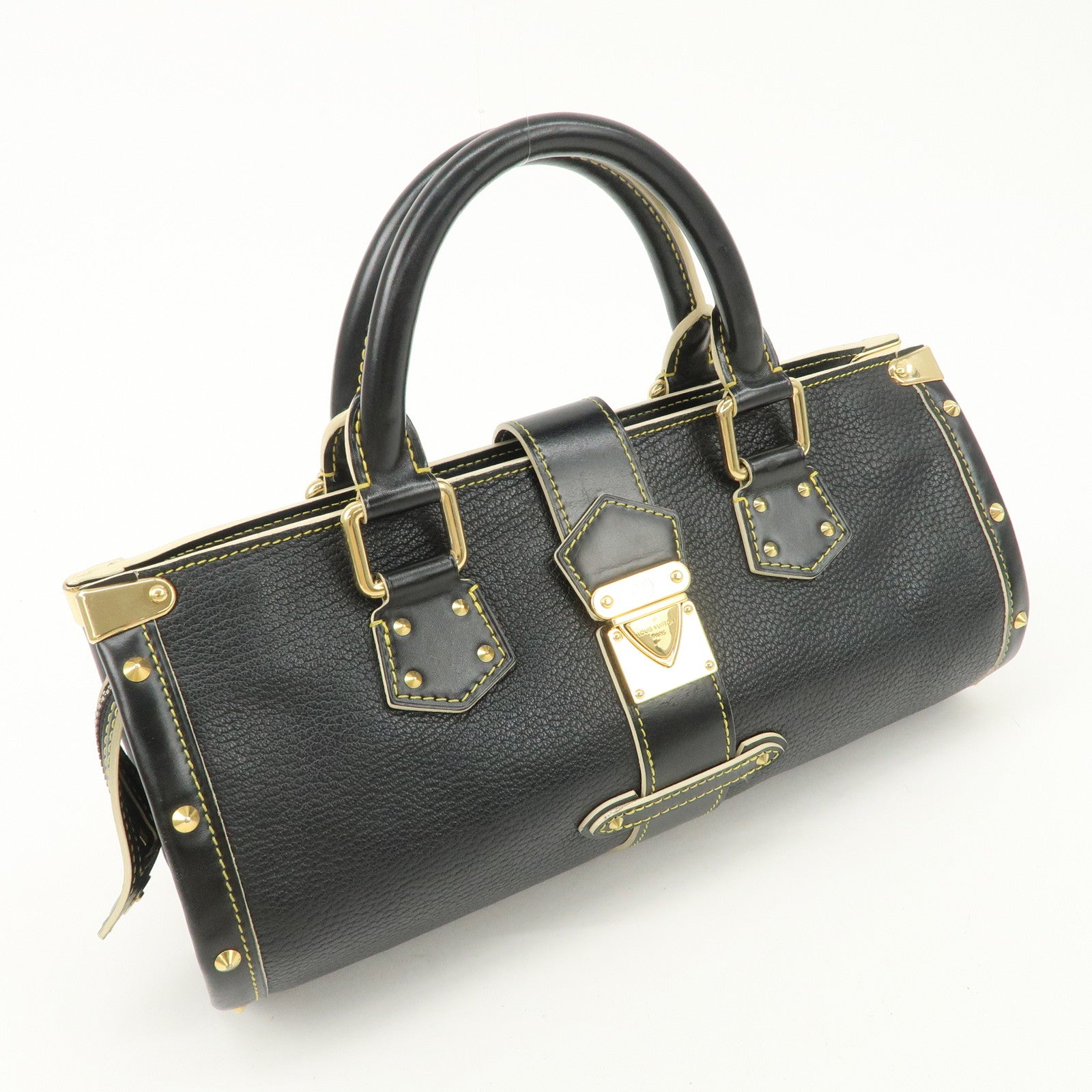 Louis Vuitton Suhari Leather Epanui PM Hand Bag Noir M91851 Used