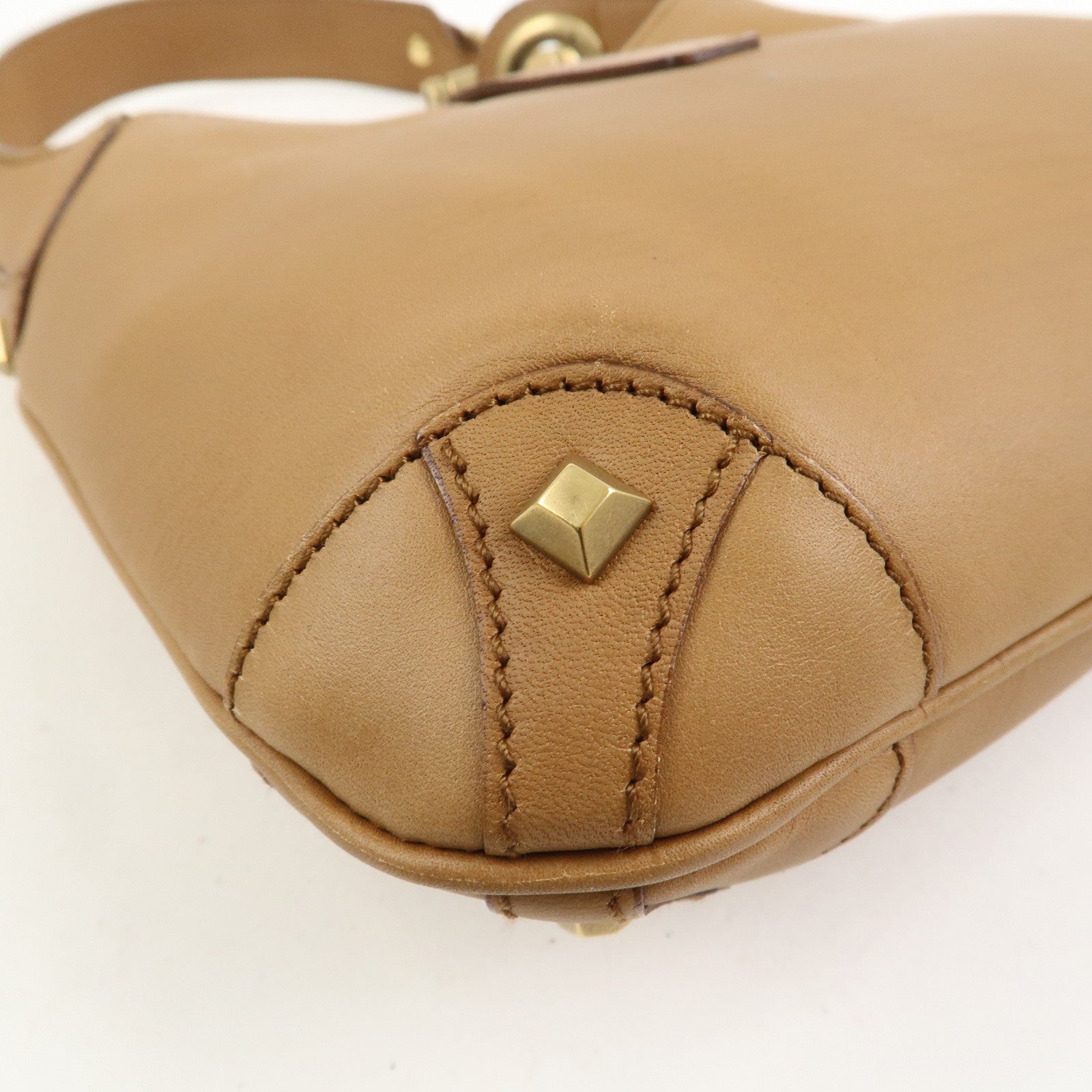 GUCCI New Jackie Leather Shoulder Bag Hand Bag Brown120885