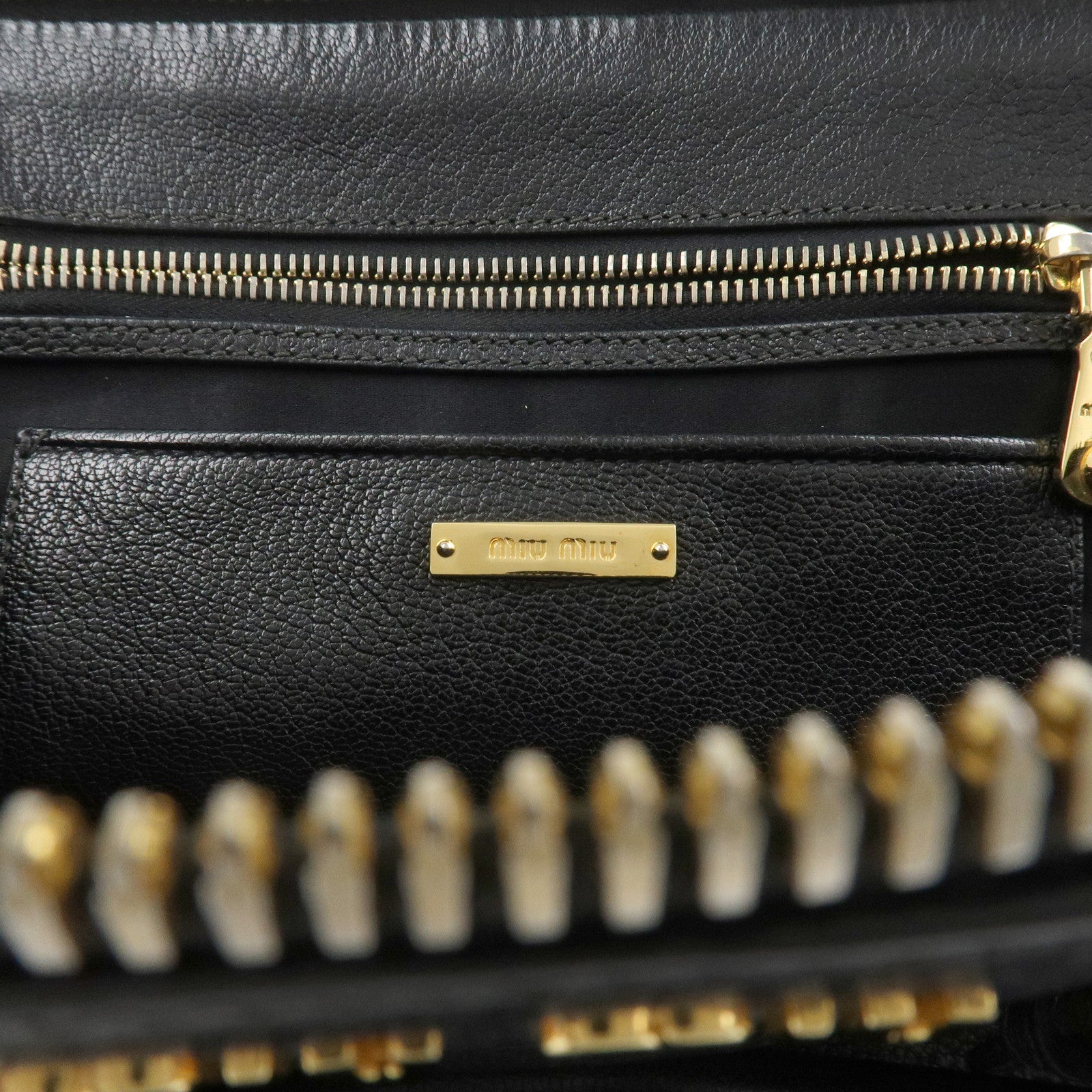 MIU MIU MADRAS 2Way Bag Hand Bag Shoulder Bag RL0058