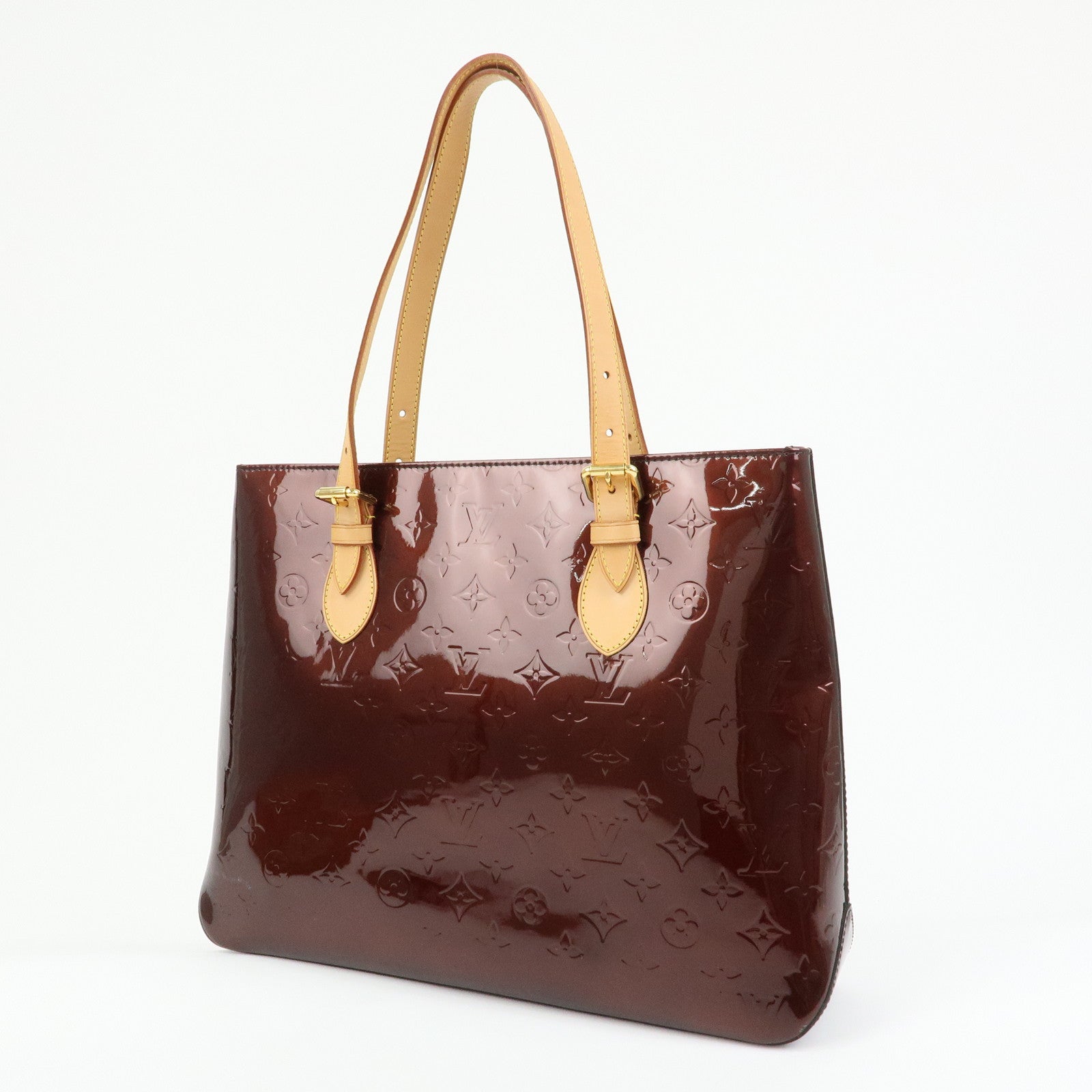 Louis Vuitton Monogram Vernis Brentwood Tote Bag Amarante M91994