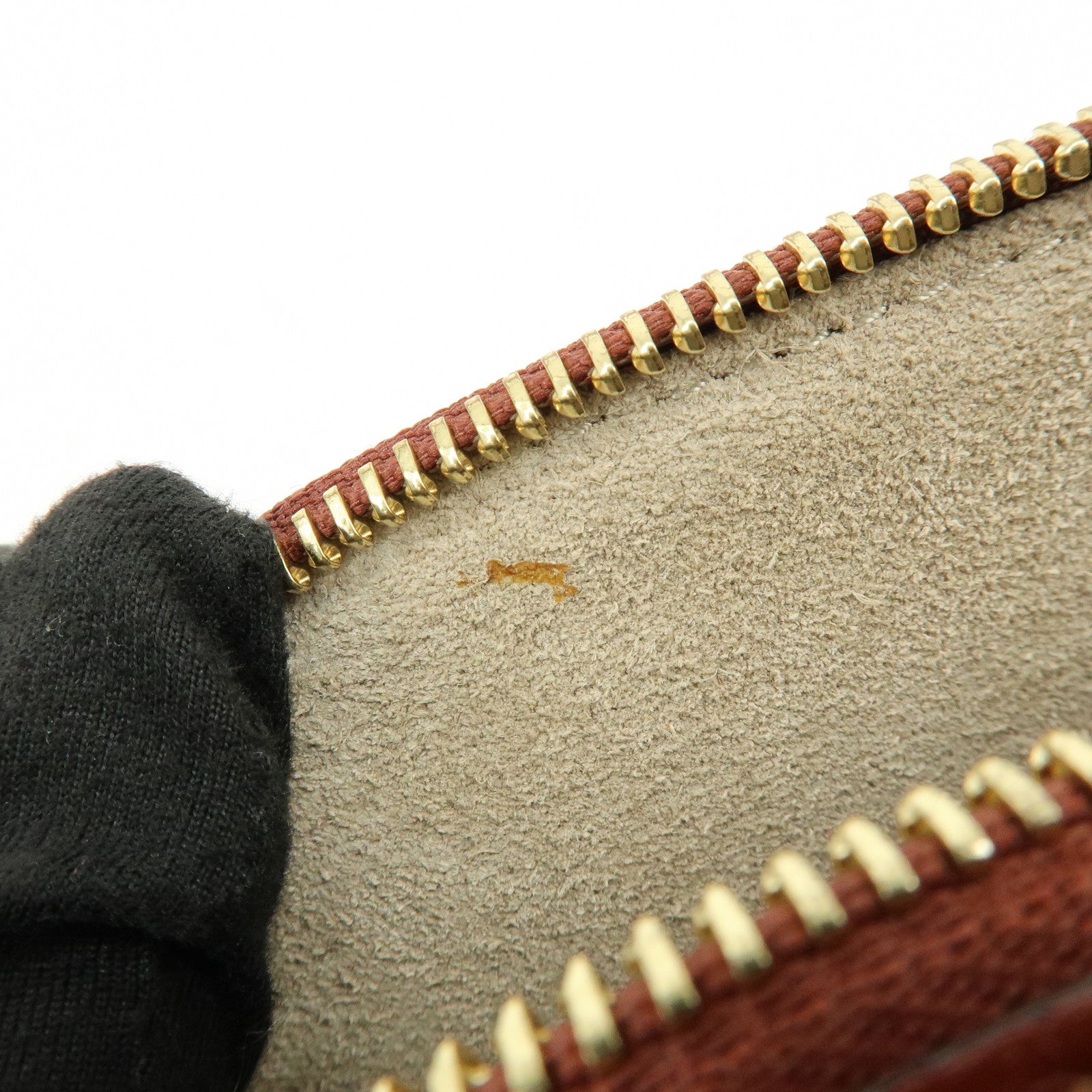 Chloe Leather 2Way Chain Shoulder Bag Mini Vanity Bag Brown