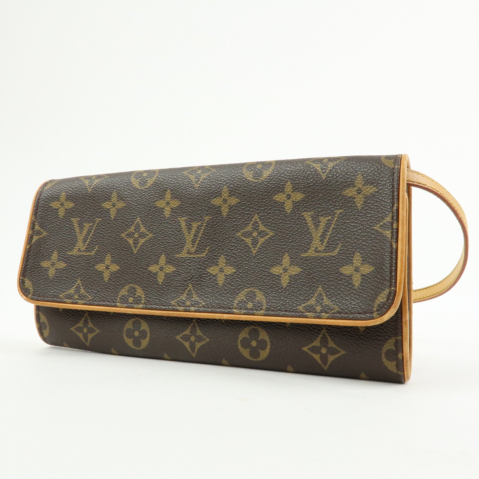 Louis Vuitton Monogram Pochette Twin GM 2Way Bag Brown M51852