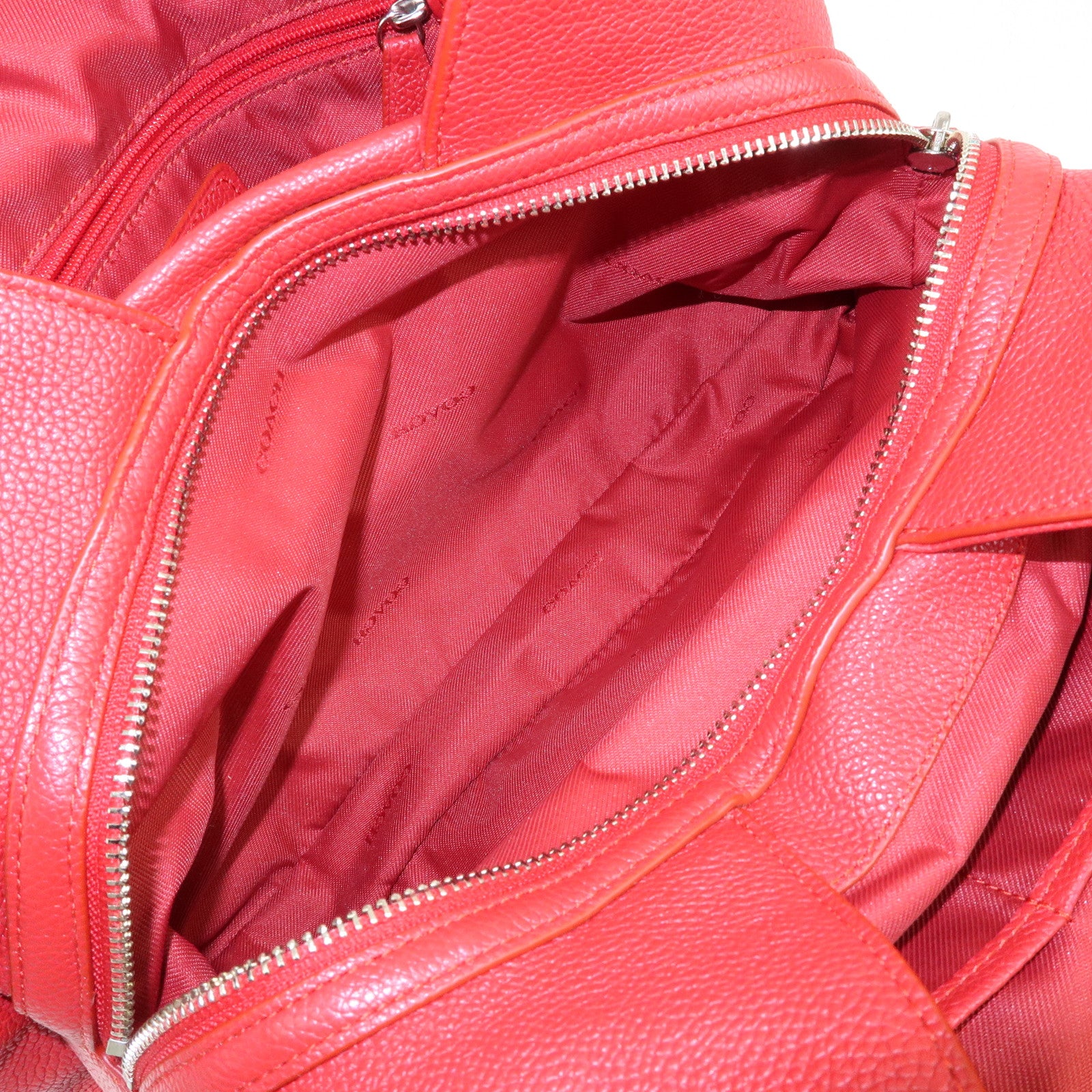 COACH Edie Set of 2 Leather Shoulder Bag Hand Bag Red