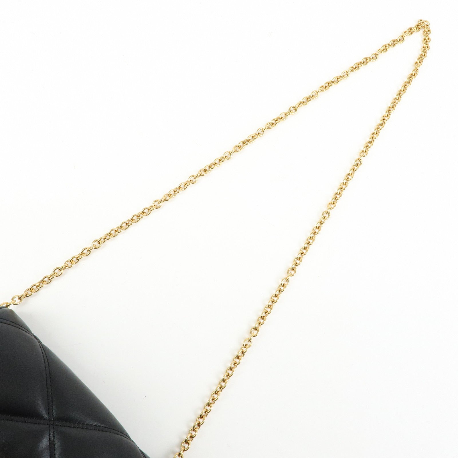 VERSACE Medusa Leather Chain Shoulder Bag Crossbody Bag Black