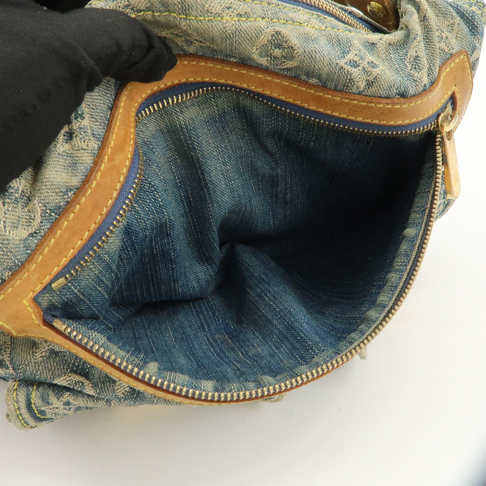 Louis Vuitton Monogram Denim Baggy PM 2Way Bag Shoulder Bag M95049