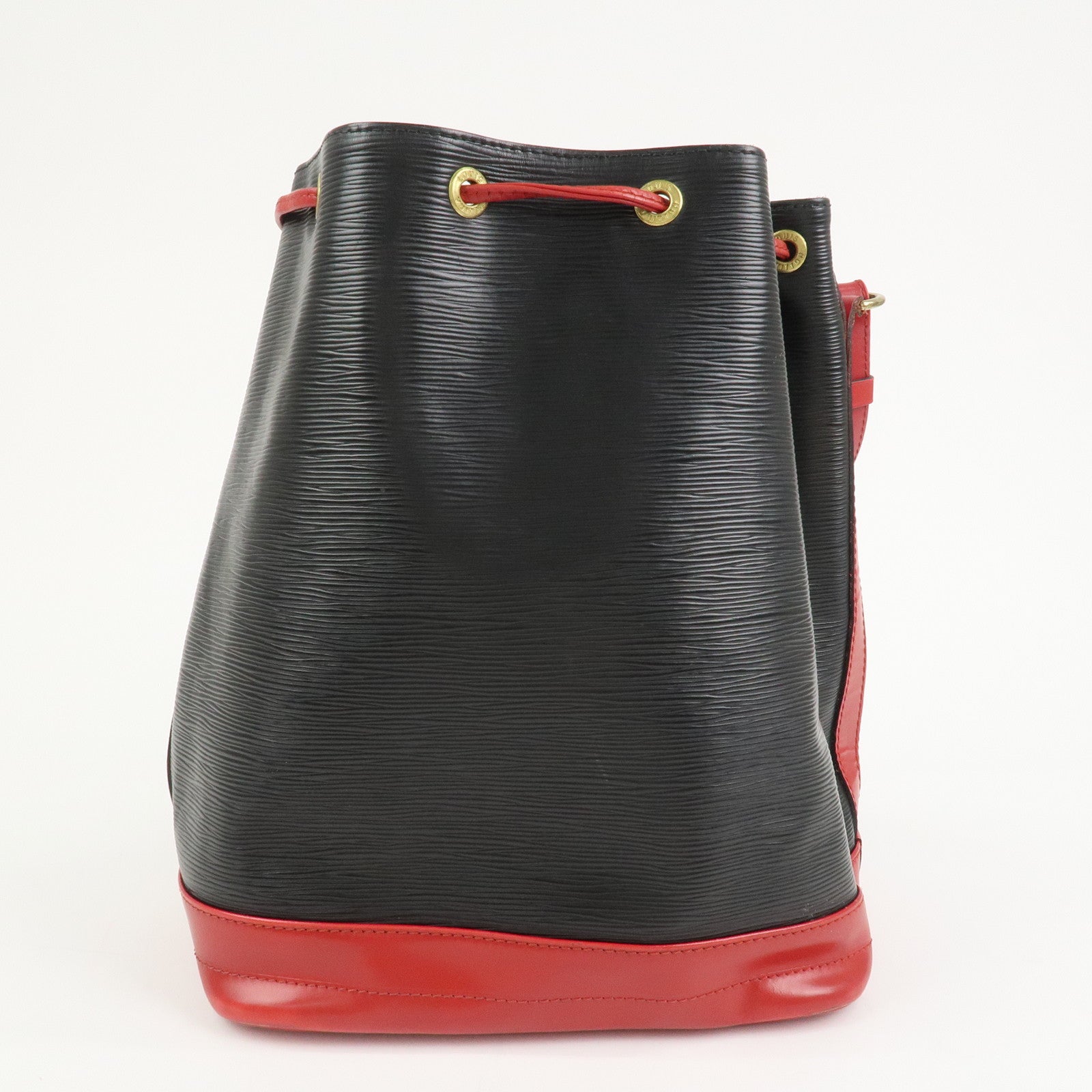 Louis Vuitton Epi Noe Shoulder Bag Noir Castilian Red M44017