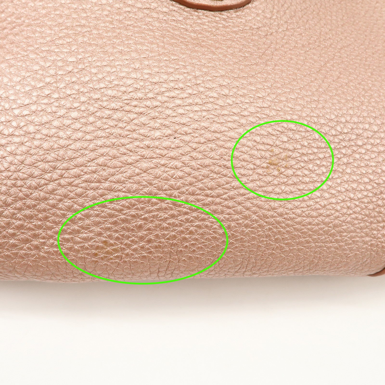 FENDI Seleria Leather Shoulder Bag Champagne Pink 8BT200