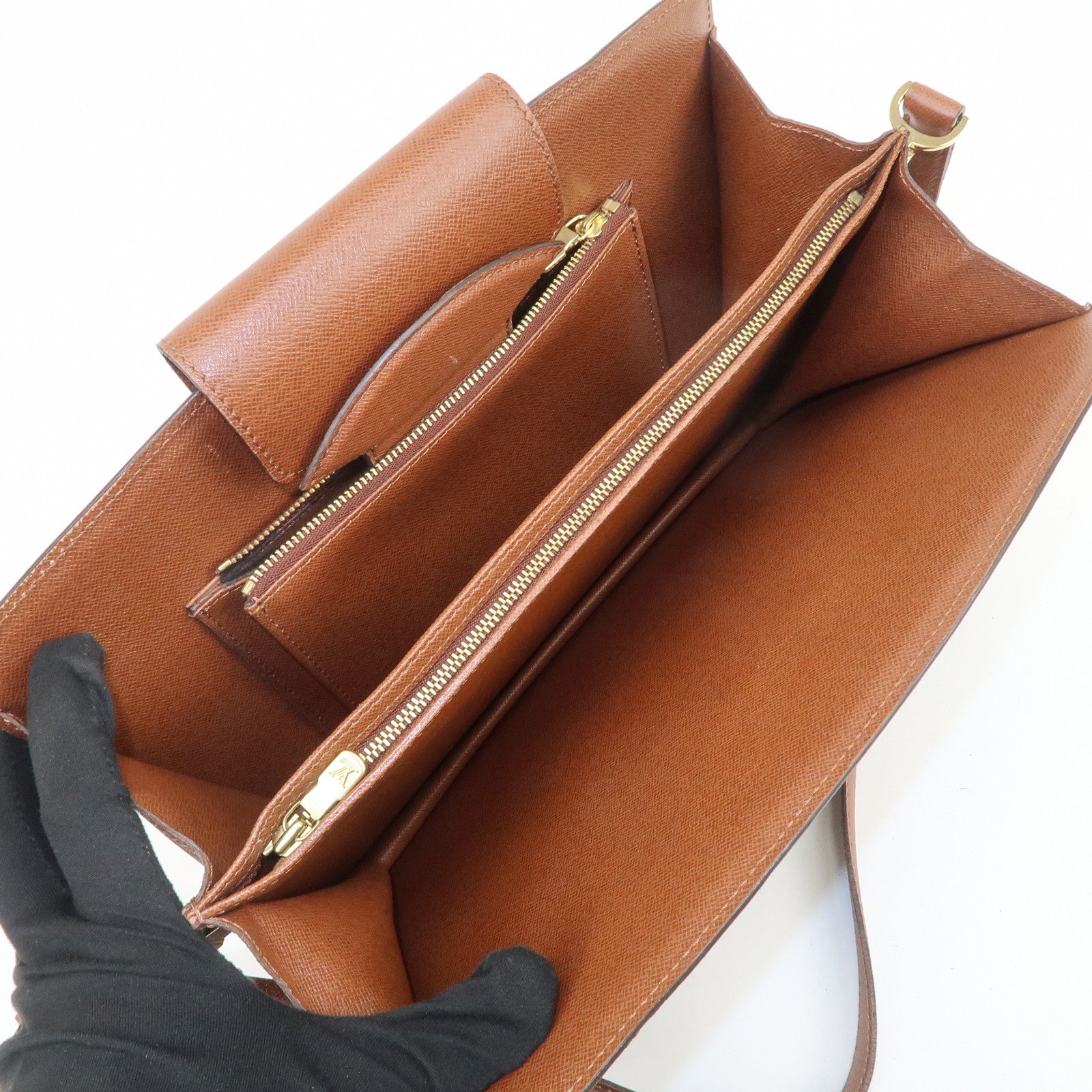 Louis Vuitton Monogram Courcelles Shoulder Bag Brown M51375