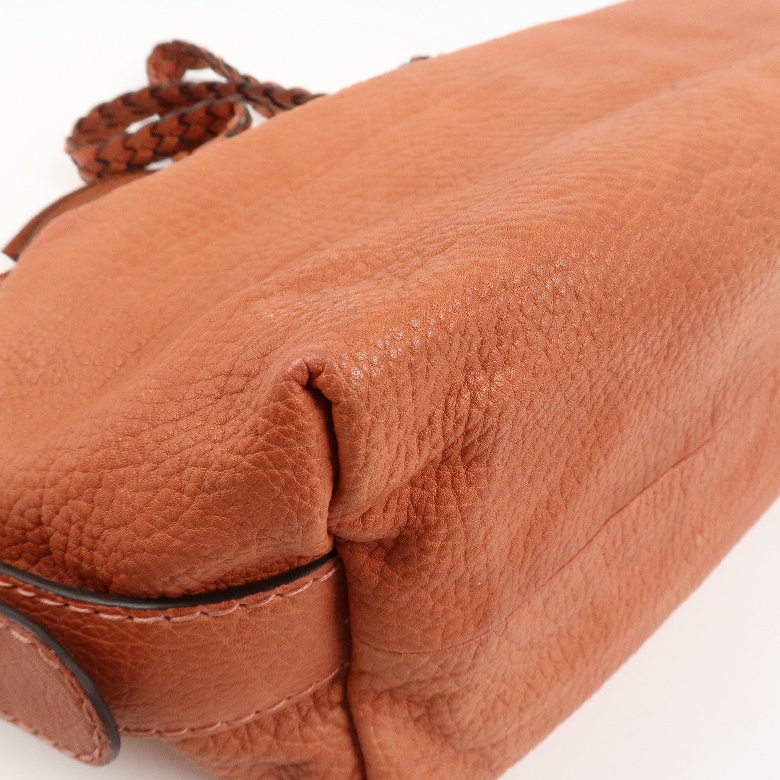 GUCCI Bamboo Leather Boston Bag Shoulder Bag Coral 232959