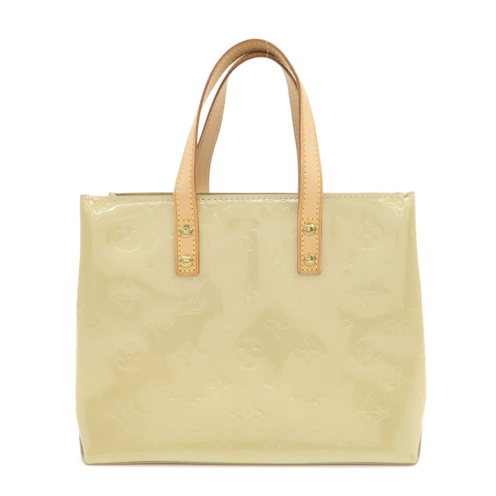 Louis Vuitton Monogram Vernis Lead PM Hand Bag Beige M91144