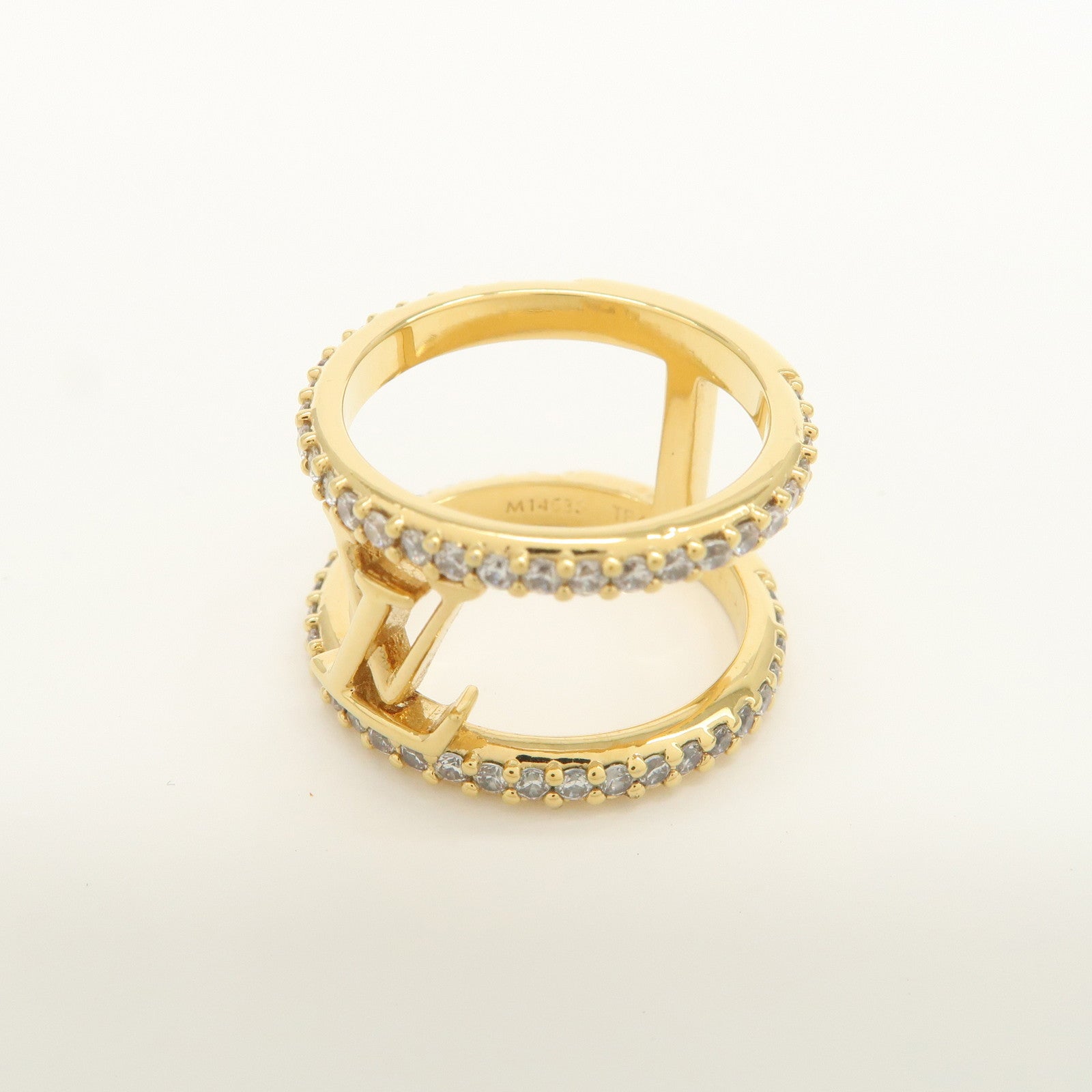 Louis Vuitton LV Iconic Strass Metal Ring S Gold M1463S