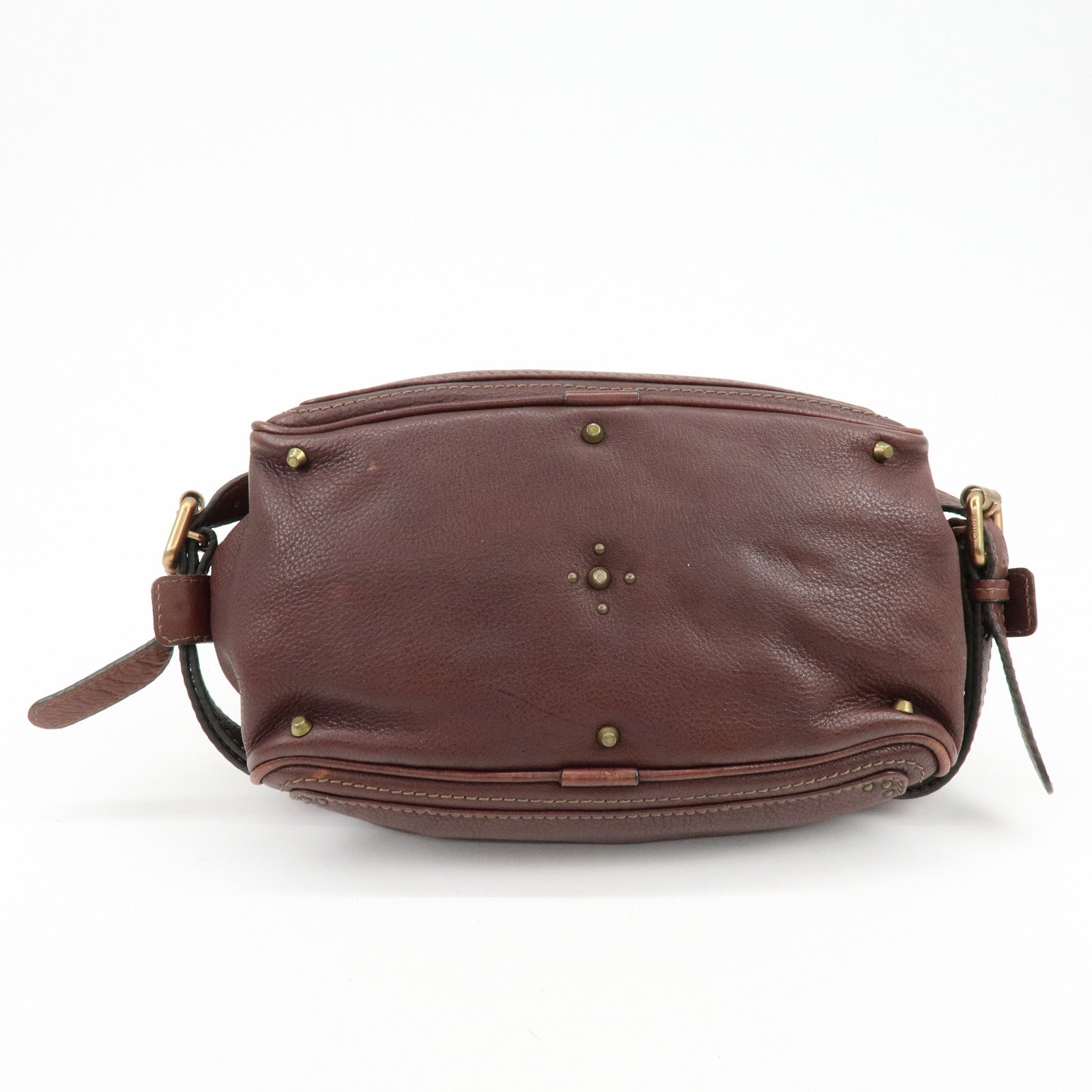Chloe Paddington Leather Hand Bag Boston Bag Medium Brown