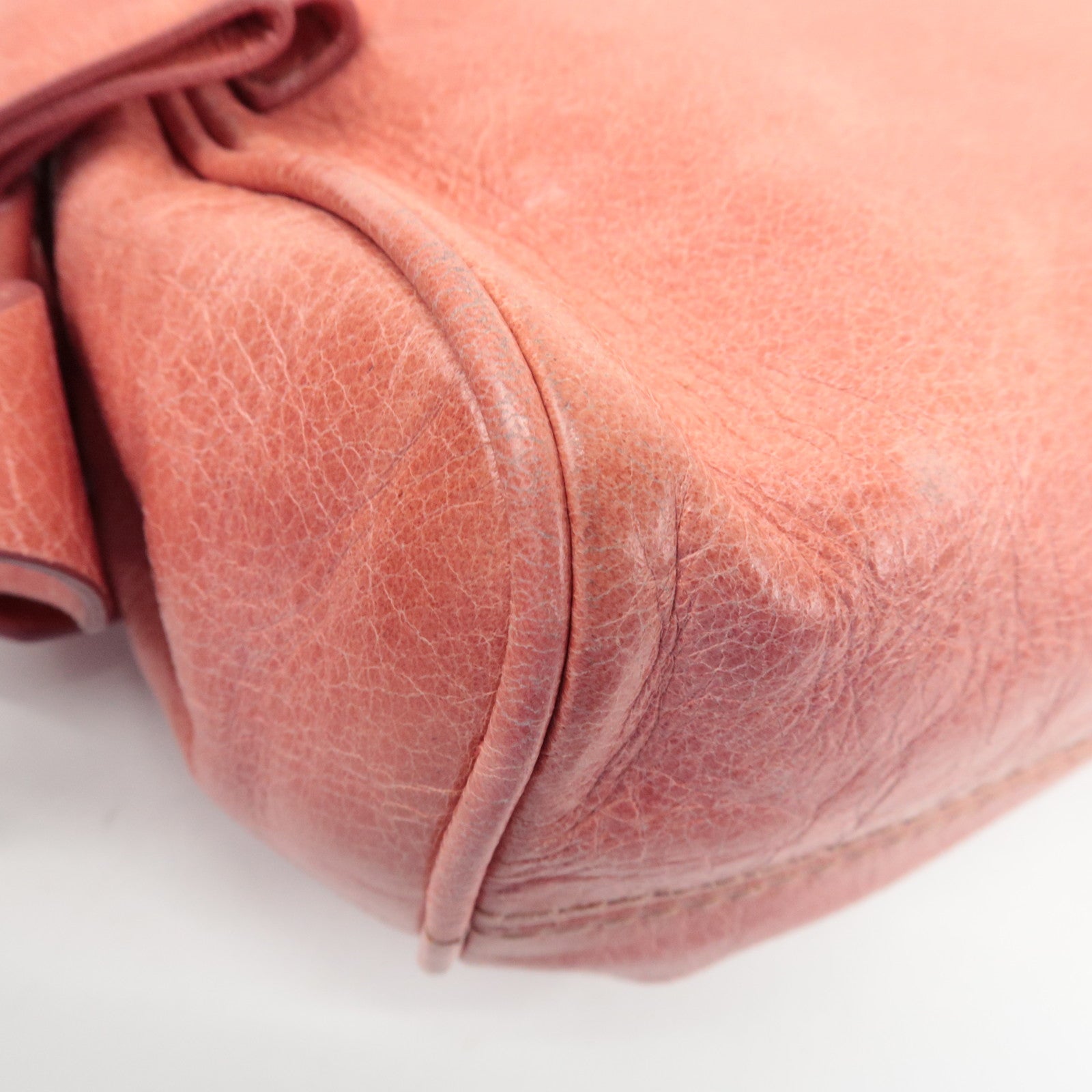 MIU MIU Leather Side Ribbon Mini Shoulder Hand Bag Pink 5N1557 Used