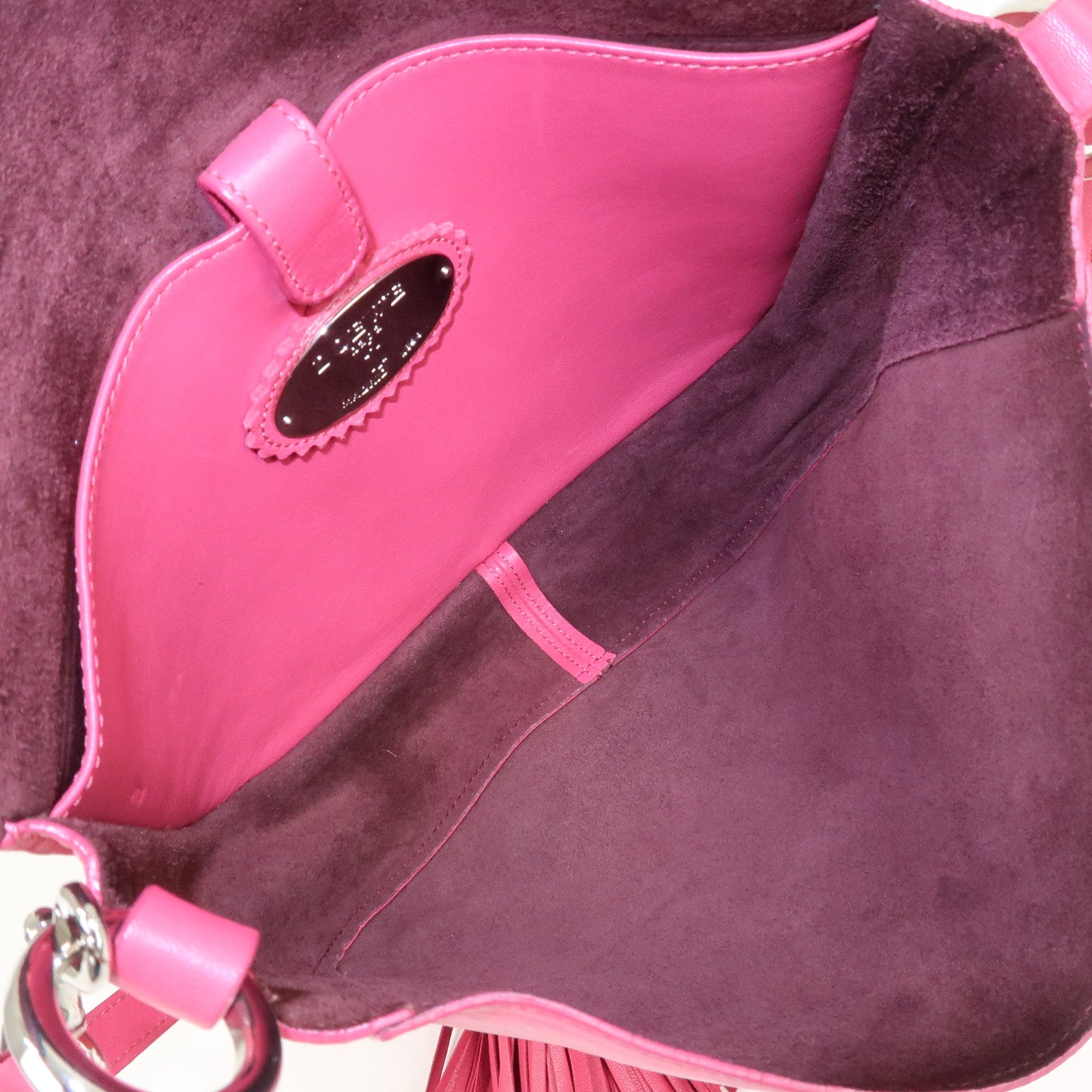 LOEWE Anagram Leather Shoulder Bag Crossbody Bag Pink