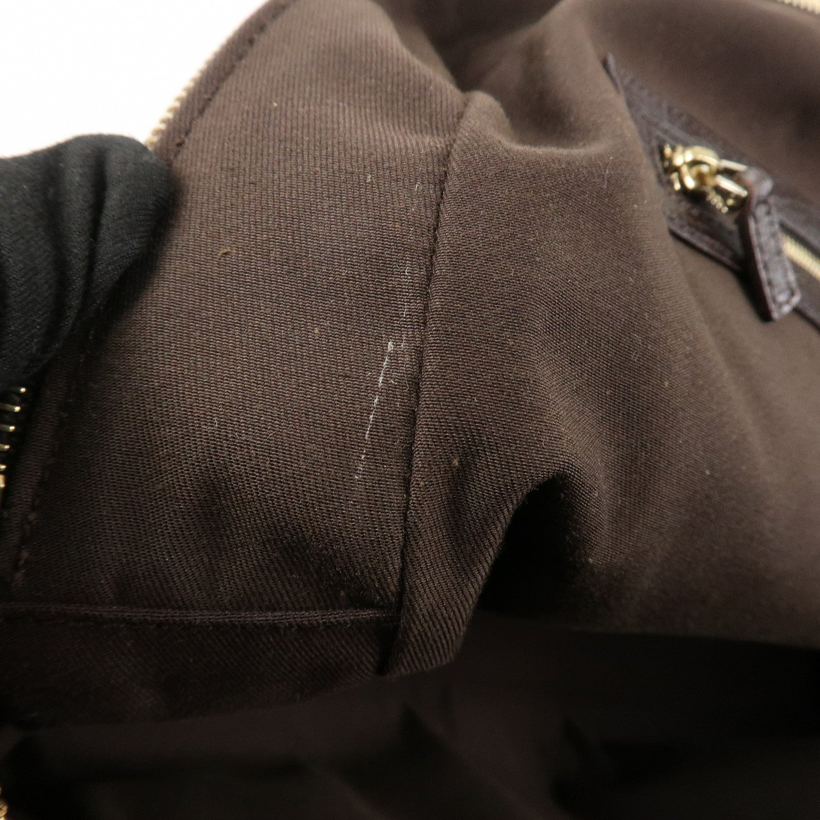 GUCCI Horsebit Sherry GG Canvas Leather Shoulder Bag Beige Brown 141503 Used