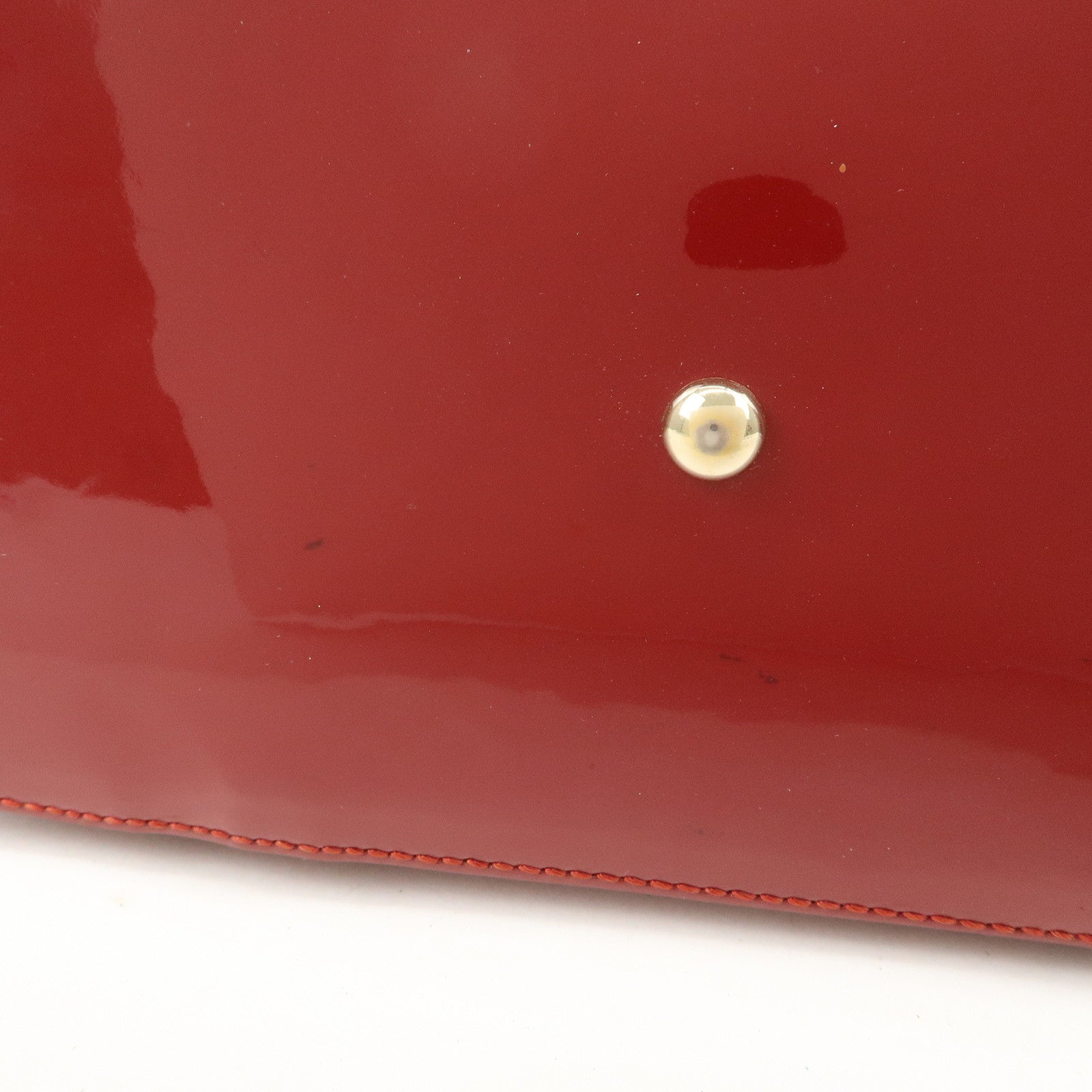 GUCCI Micro Guccissima Patent Leather 2way Hand Bag Red 309617 Used