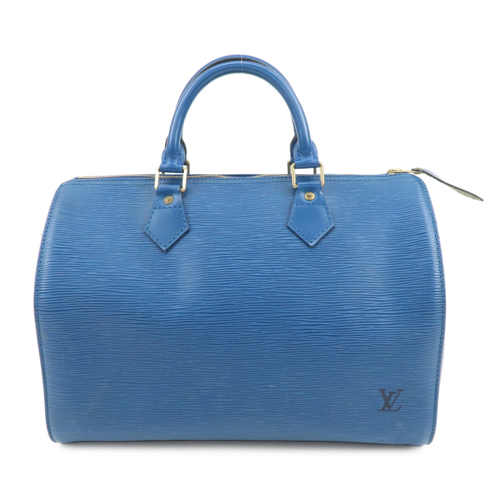 Louis Vuitton Epi Speedy 30 Hand Bag Boston Bag Toledo Blue M43005