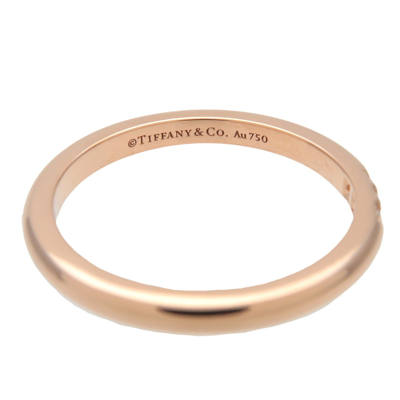Tiffany & Co Classic Band 3P Diamond Ring K18PG 750PG US5-5.5 EU50 Rose Gold
