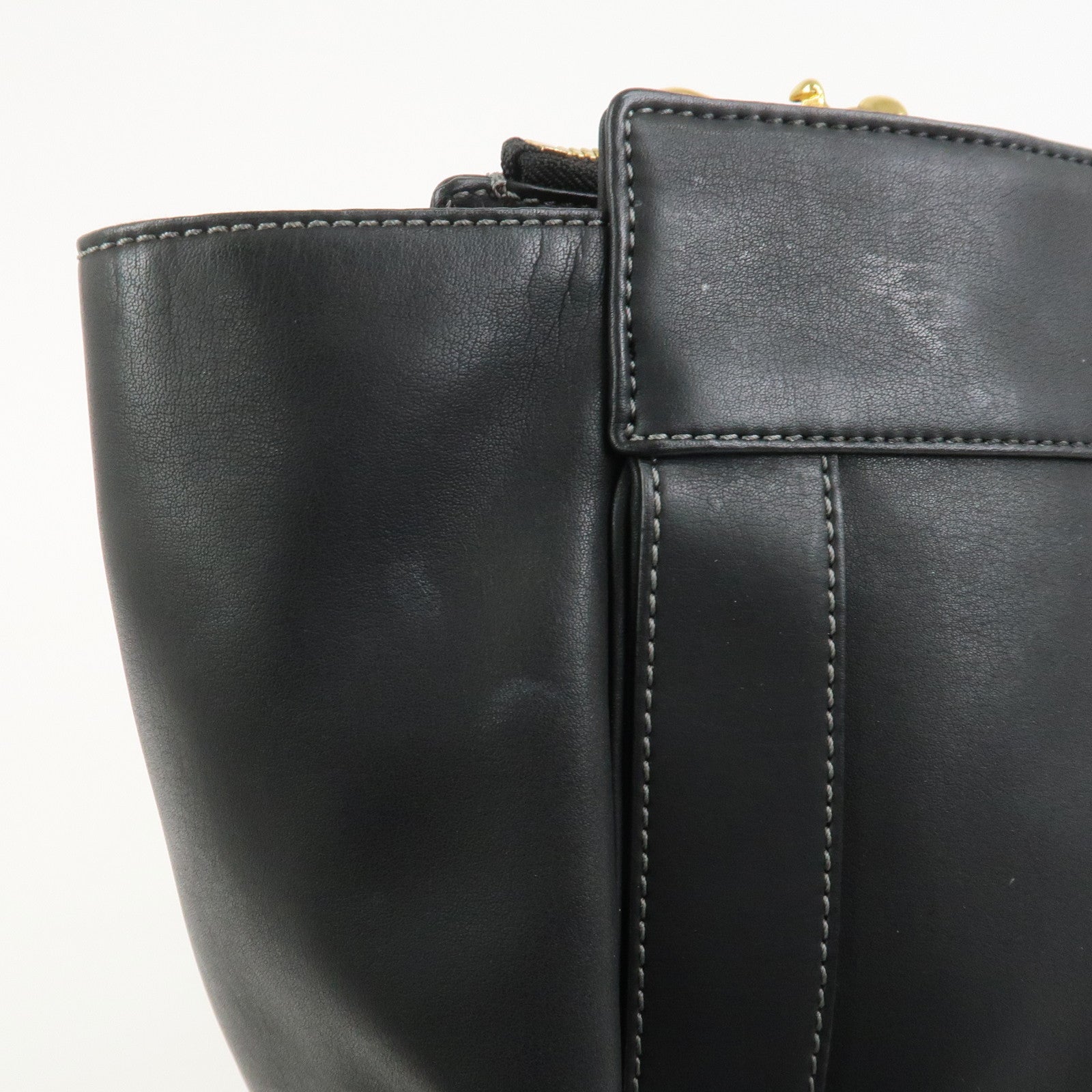 Chloe Eden Leather Tote Bag Shoulder Bag Hand Bag Black