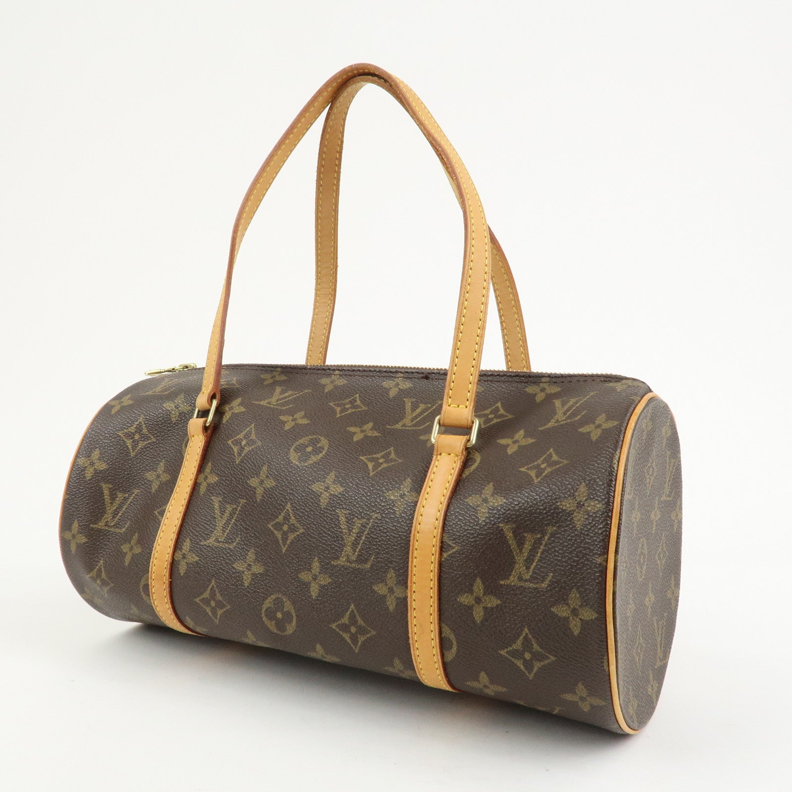 Louis Vuitton Monogram Papillon 30 Hand Bag Brown M51385